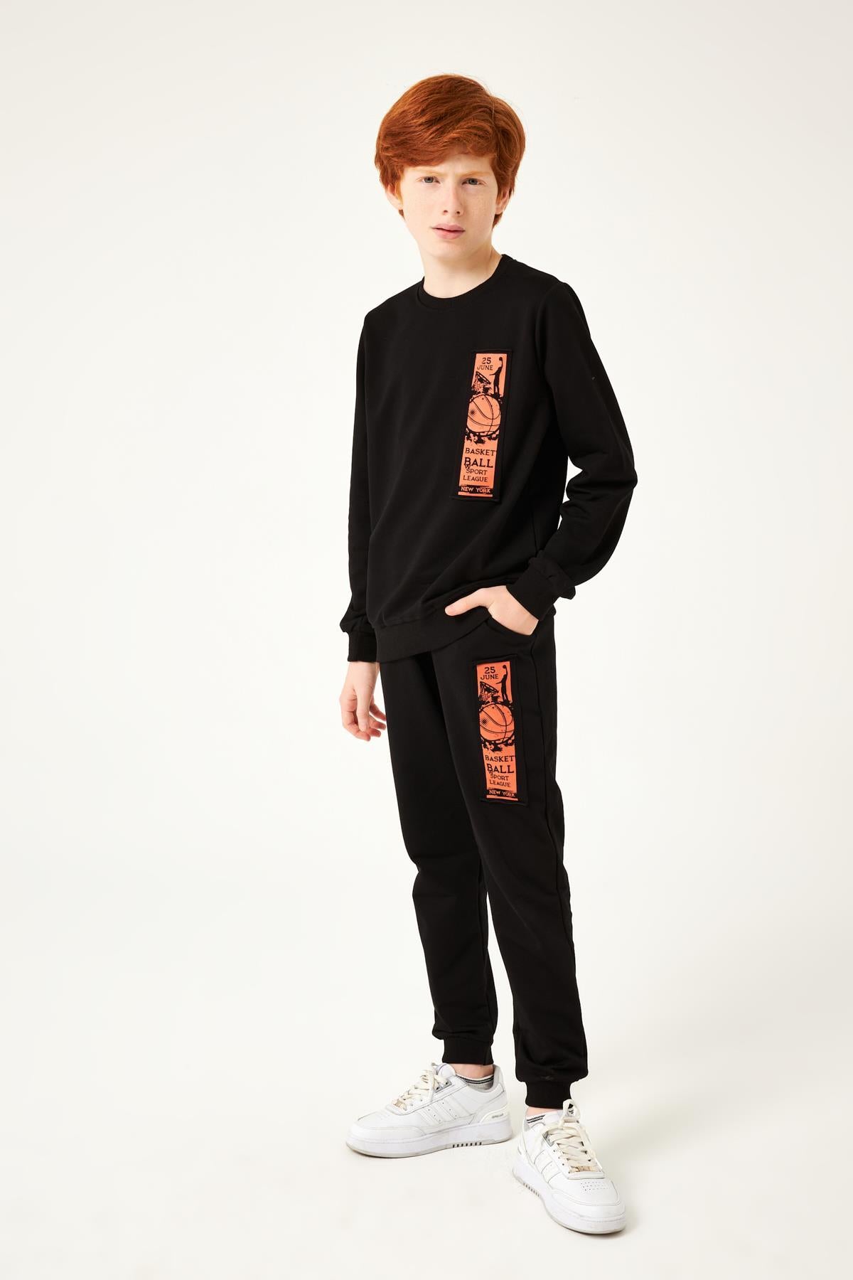 Basketball Baskı Detaylı Erkek Çocuk Takım