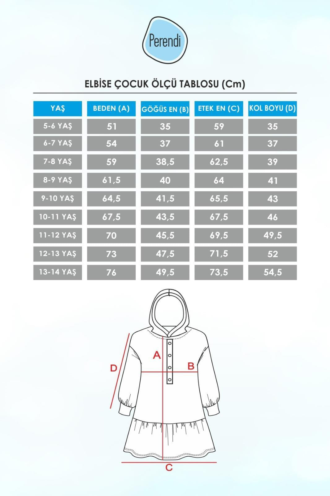 Biye Detaylı Kapüşonlu Kız Çocuk Elbise