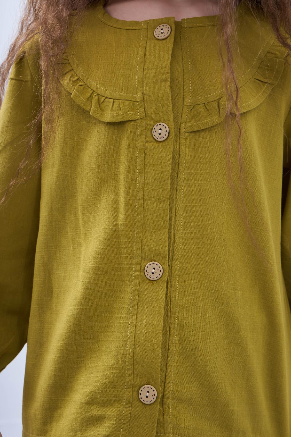 Bol Paça Mevsimlik Kız Çocuk Keten Takım