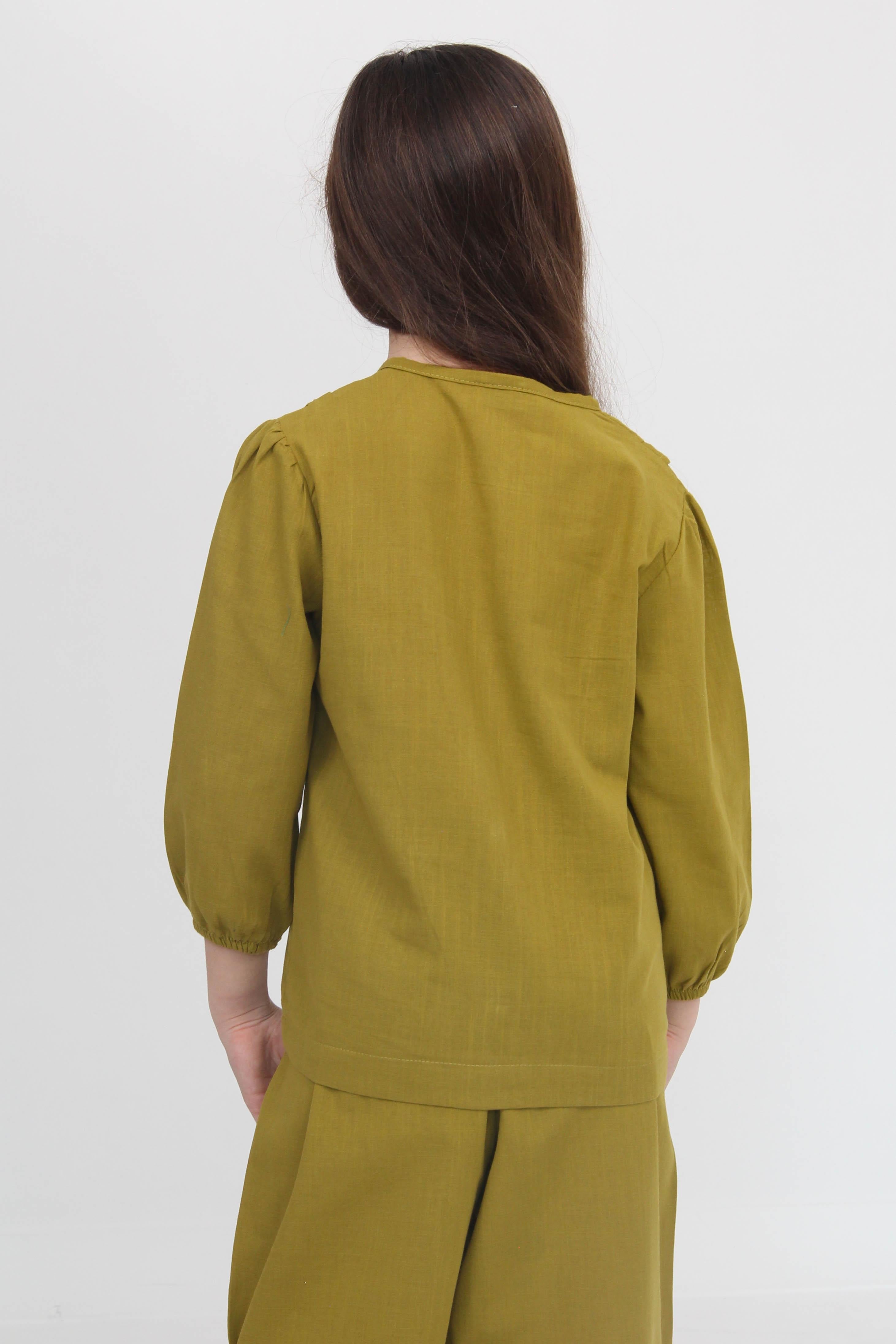 Bol Paça Mevsimlik Kız Çocuk Keten Takım