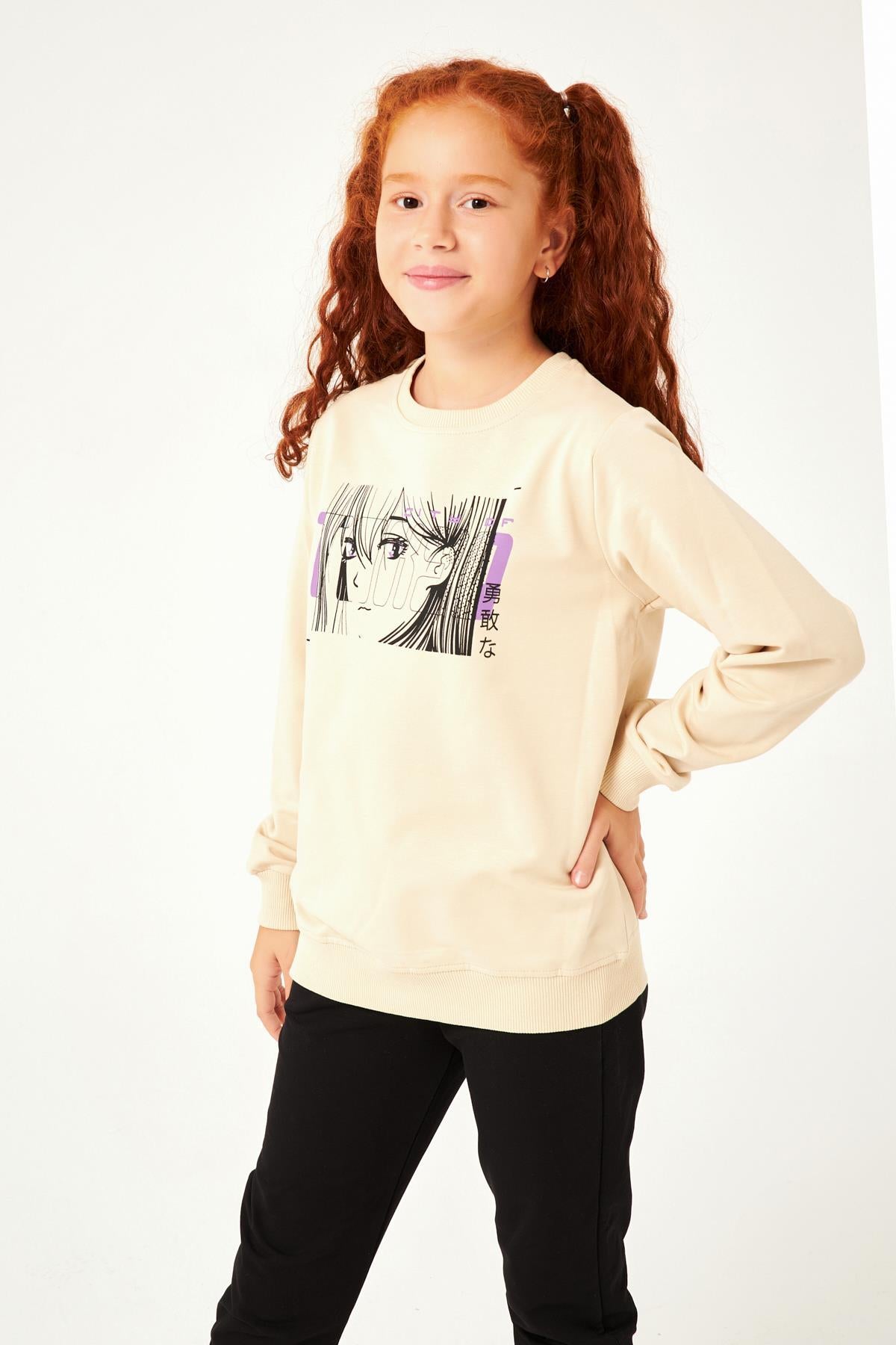 City Of Baskılı Kız Çocuk Sweatshirt