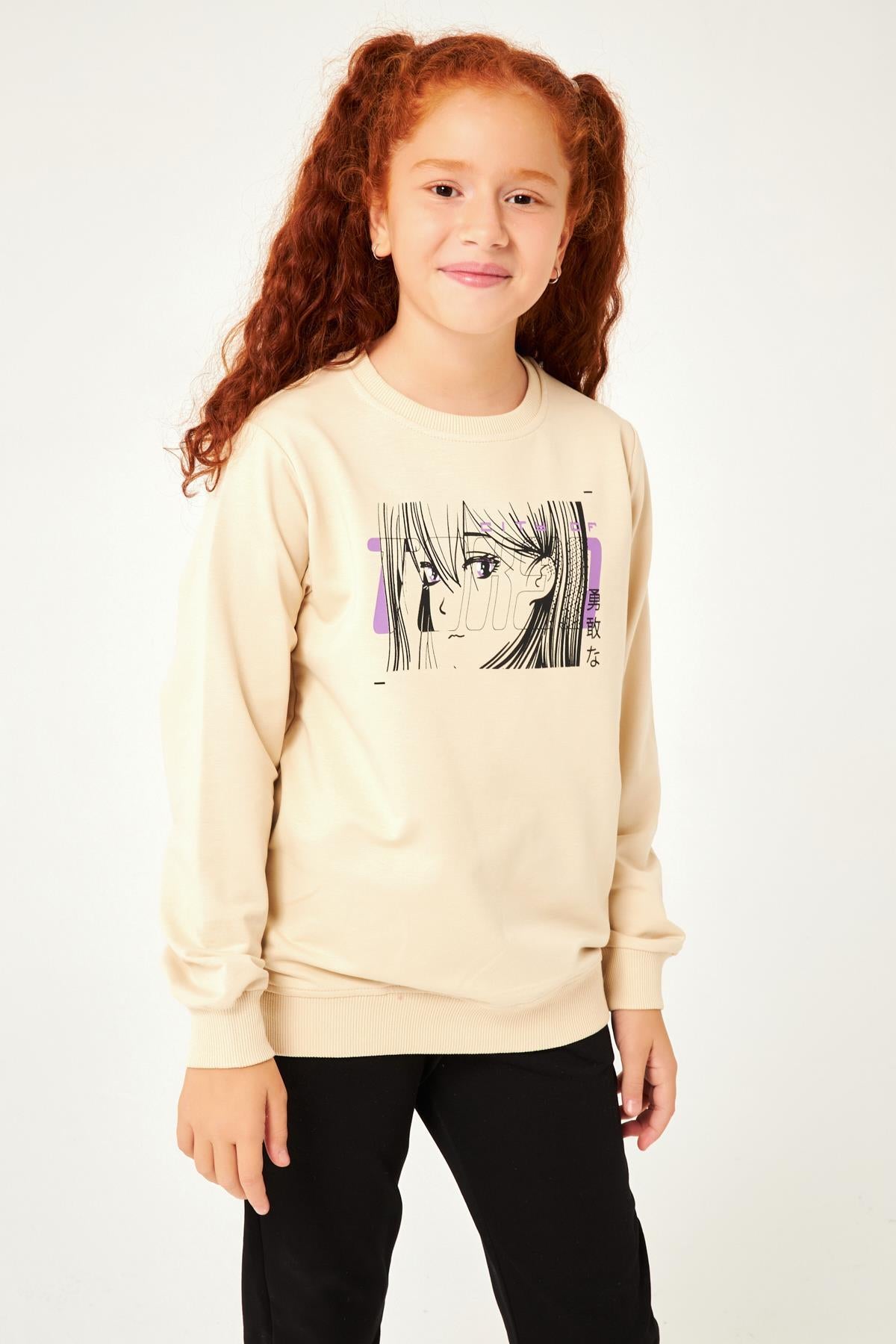 City Of Baskılı Kız Çocuk Sweatshirt
