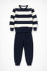 Erkek Çocuk Çizgili Sweatshirt ve Jogger Alt Şardonlu Takım