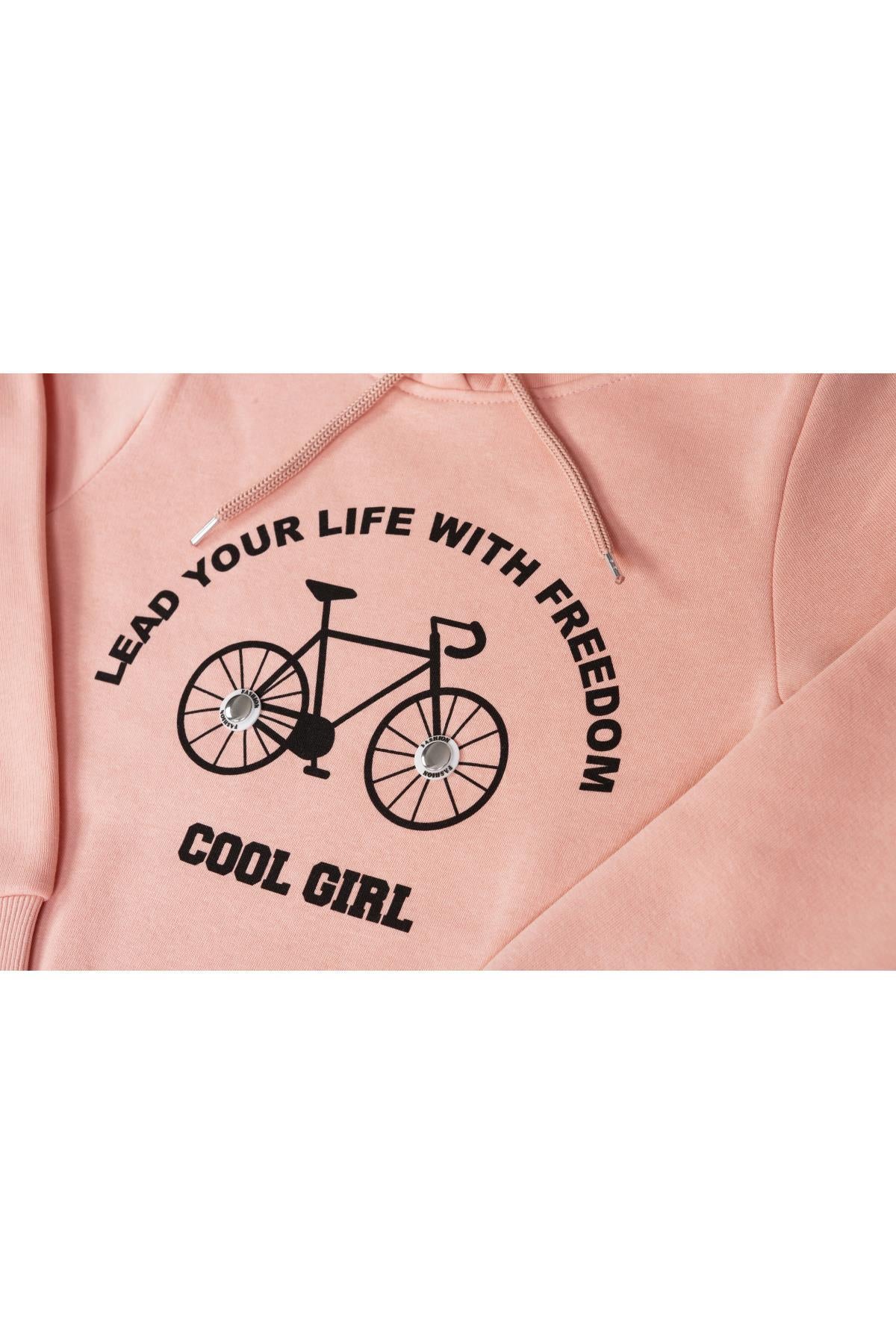 Cool Girl Baskılı İçi Polarlı Kız Çocuk Takım