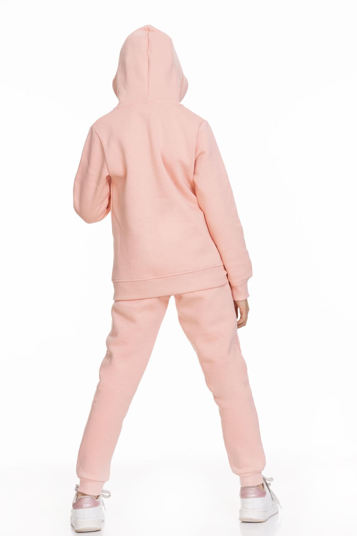 Cool Girl Baskılı İçi Polarlı Kız Çocuk Takım