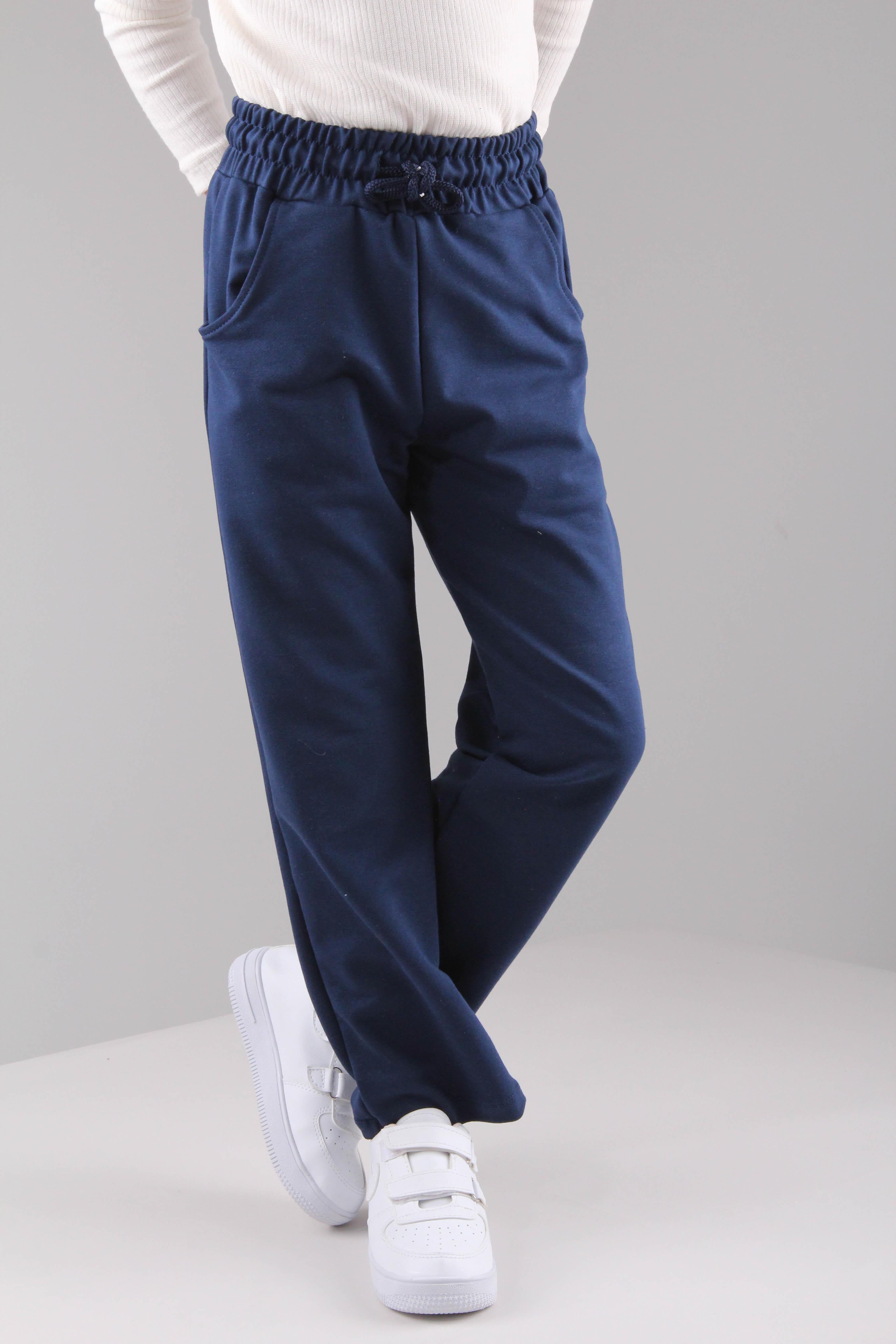 Düz Kesim Cepli Pamuklu Erkek Çocuk Eşofman Altı