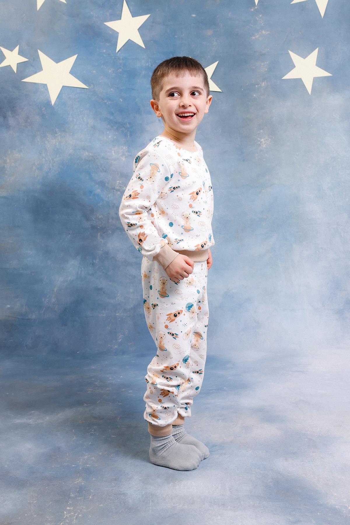 Erkek Çocuk %100 Pamuk Pijama Takımı