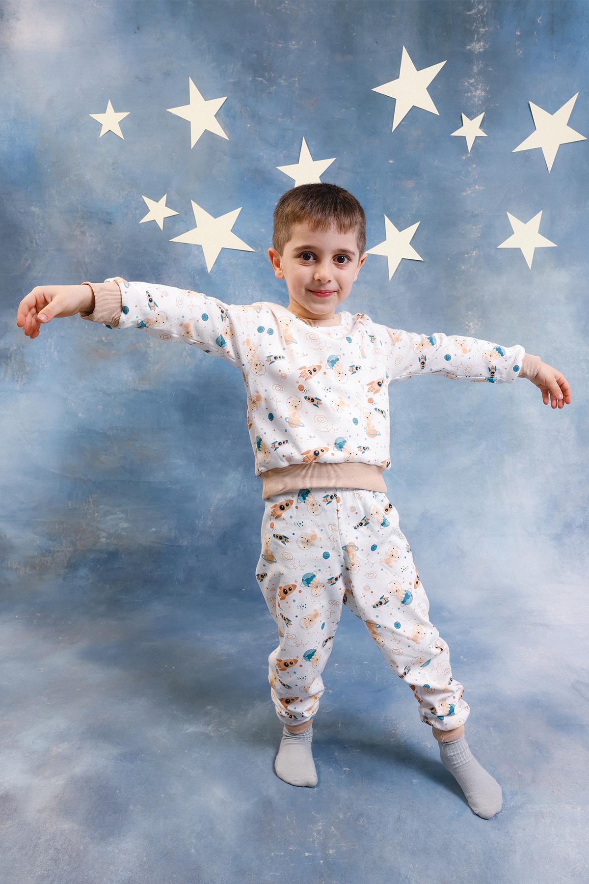 Erkek Çocuk %100 Pamuk Pijama Takımı