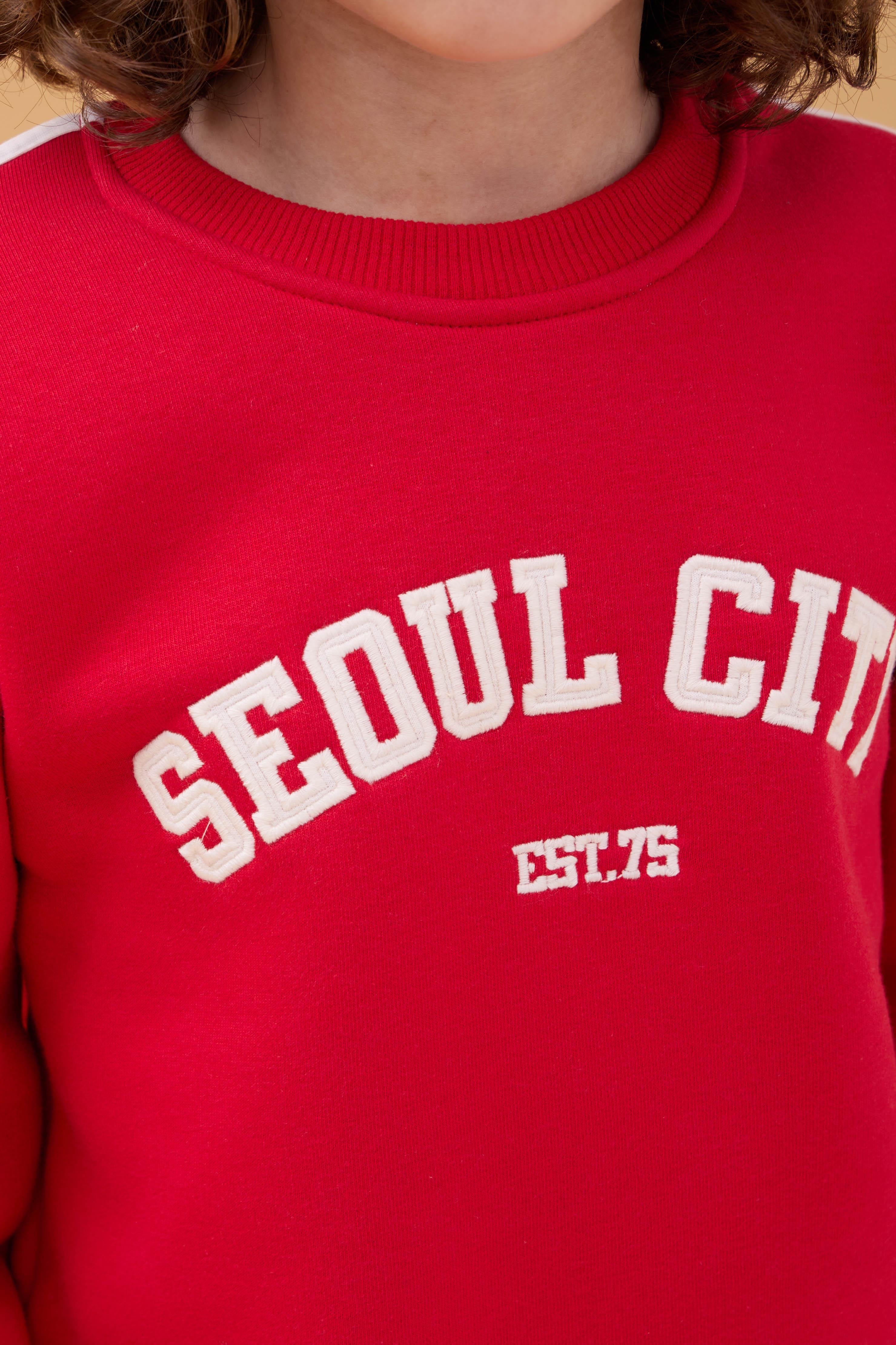 Erkek Çocuk Aplikeli Şardonlu Bisiklet Yaka İkili Kolej Takım