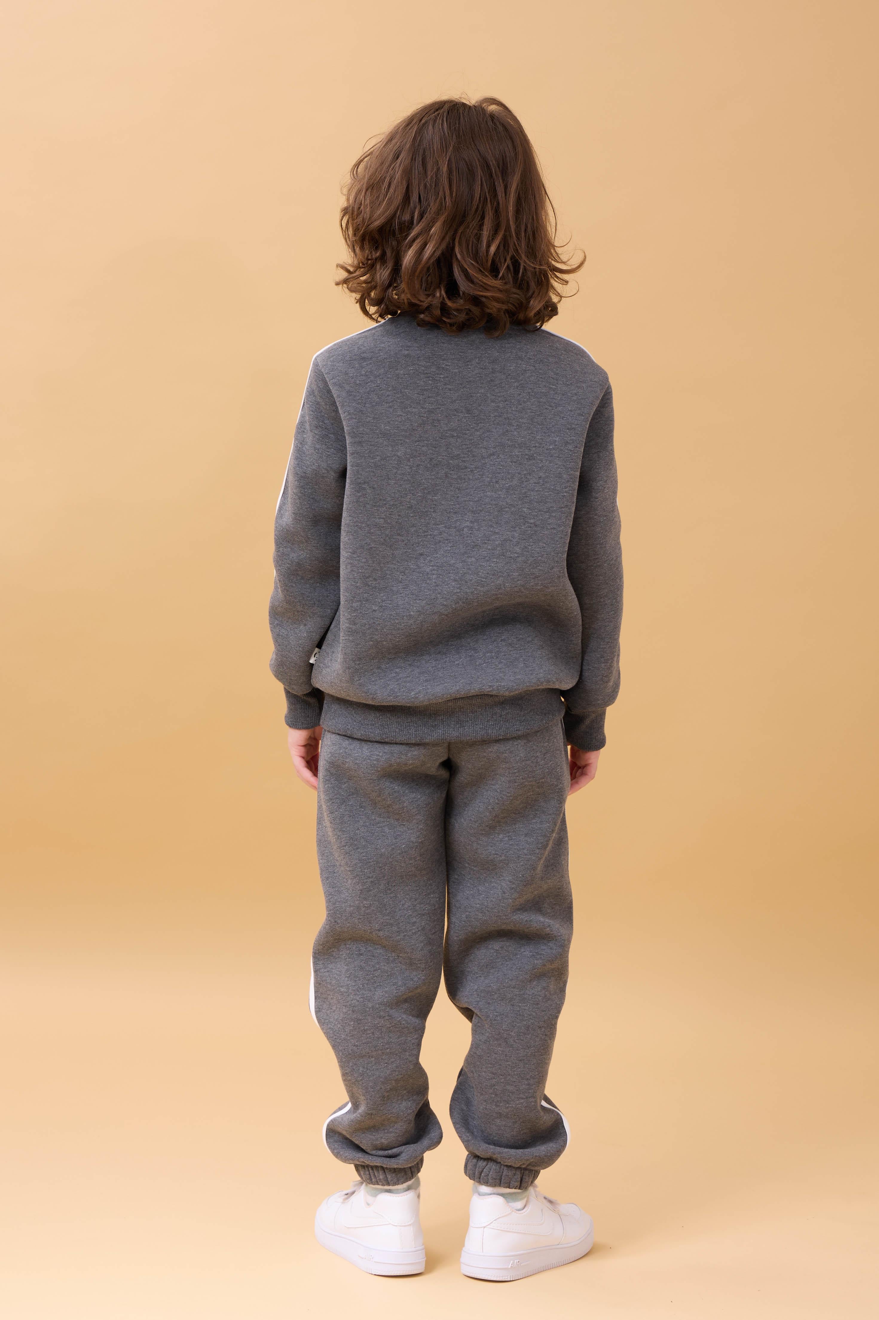 Erkek Çocuk Aplikeli Şardonlu Bisiklet Yaka İkili Kolej Takım