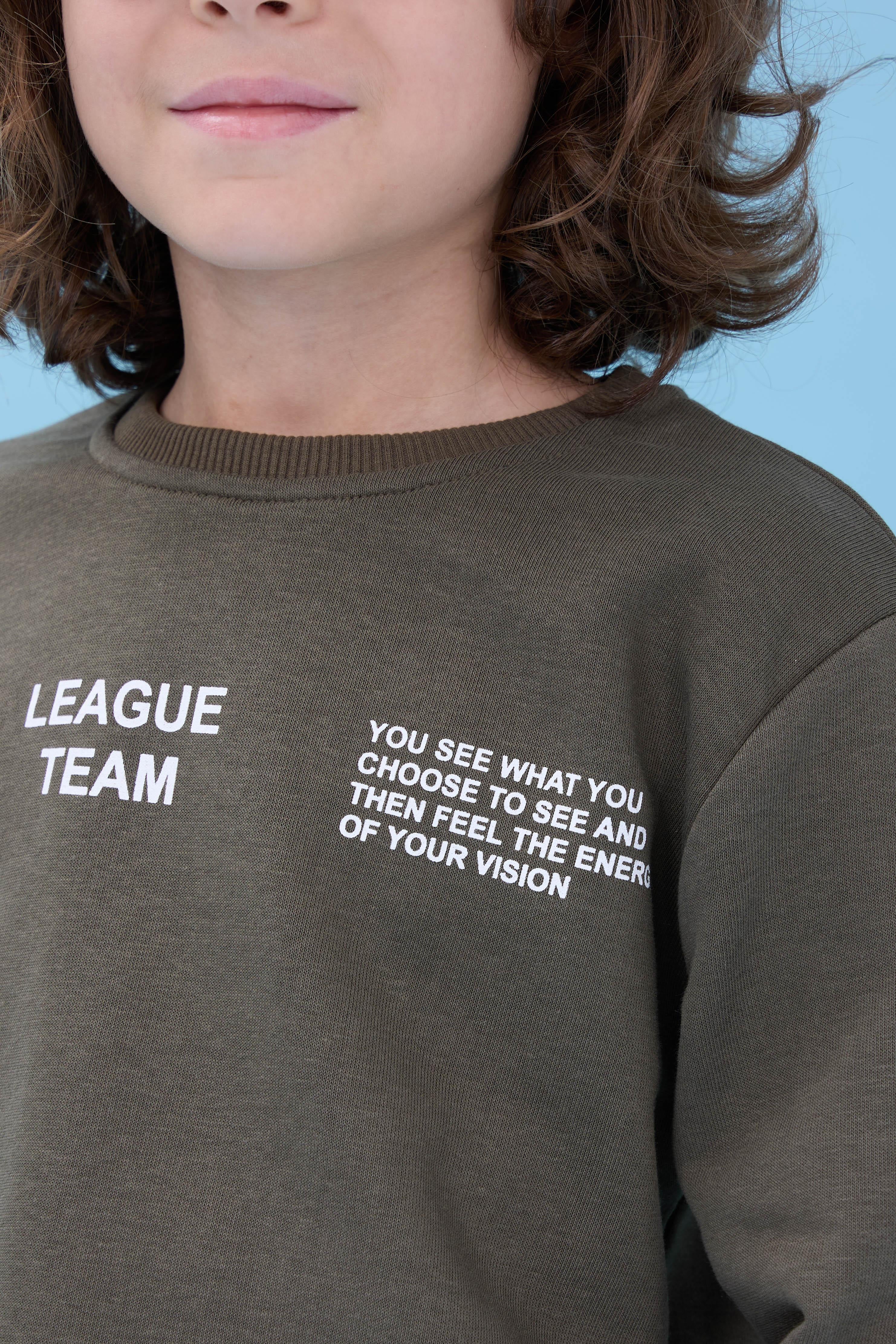 Erkek Çocuk Bisiklet Yaka Baskılı Mevsimlik Alt Üst Takım