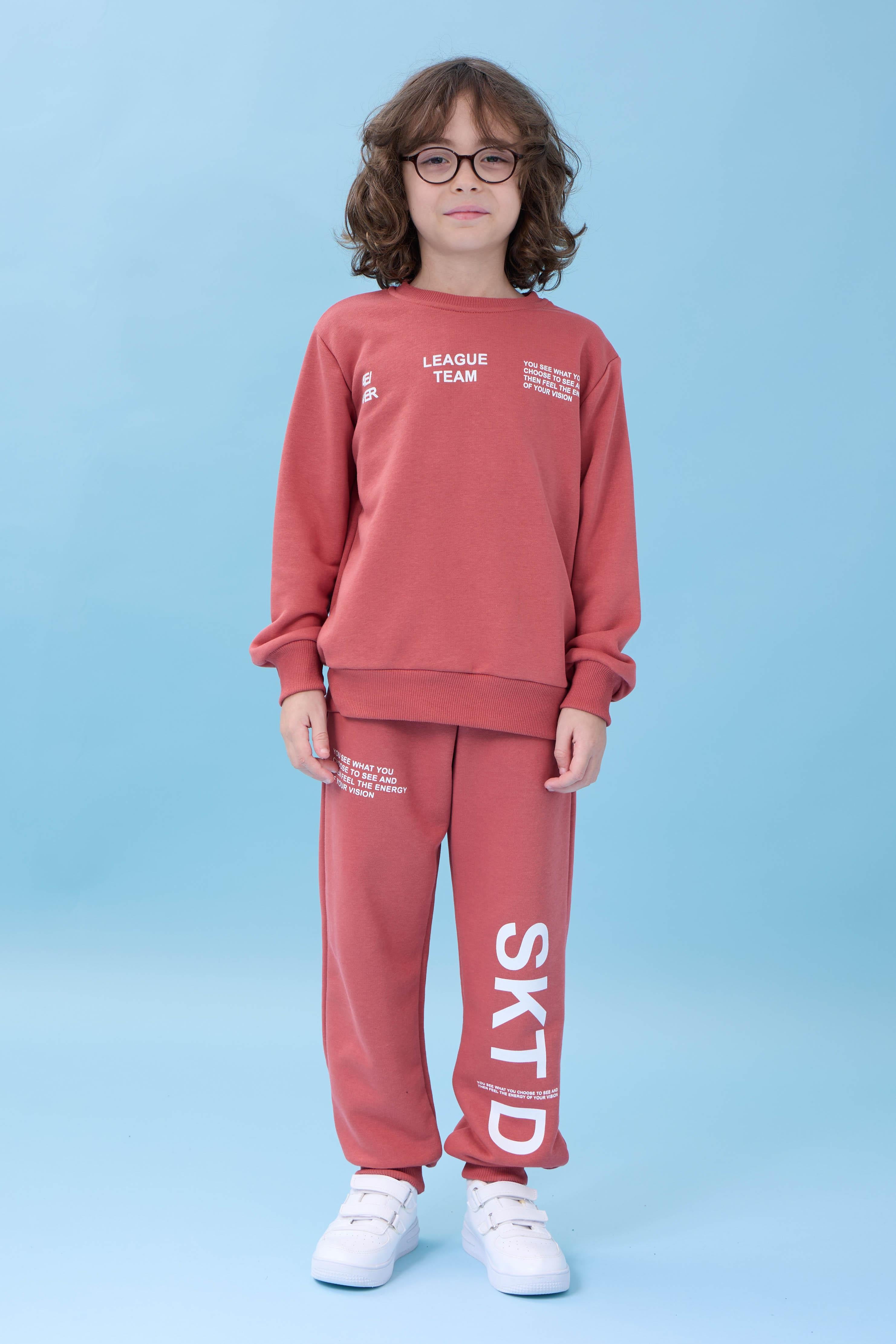 Erkek Çocuk Bisiklet Yaka Baskılı Mevsimlik Alt Üst Takım