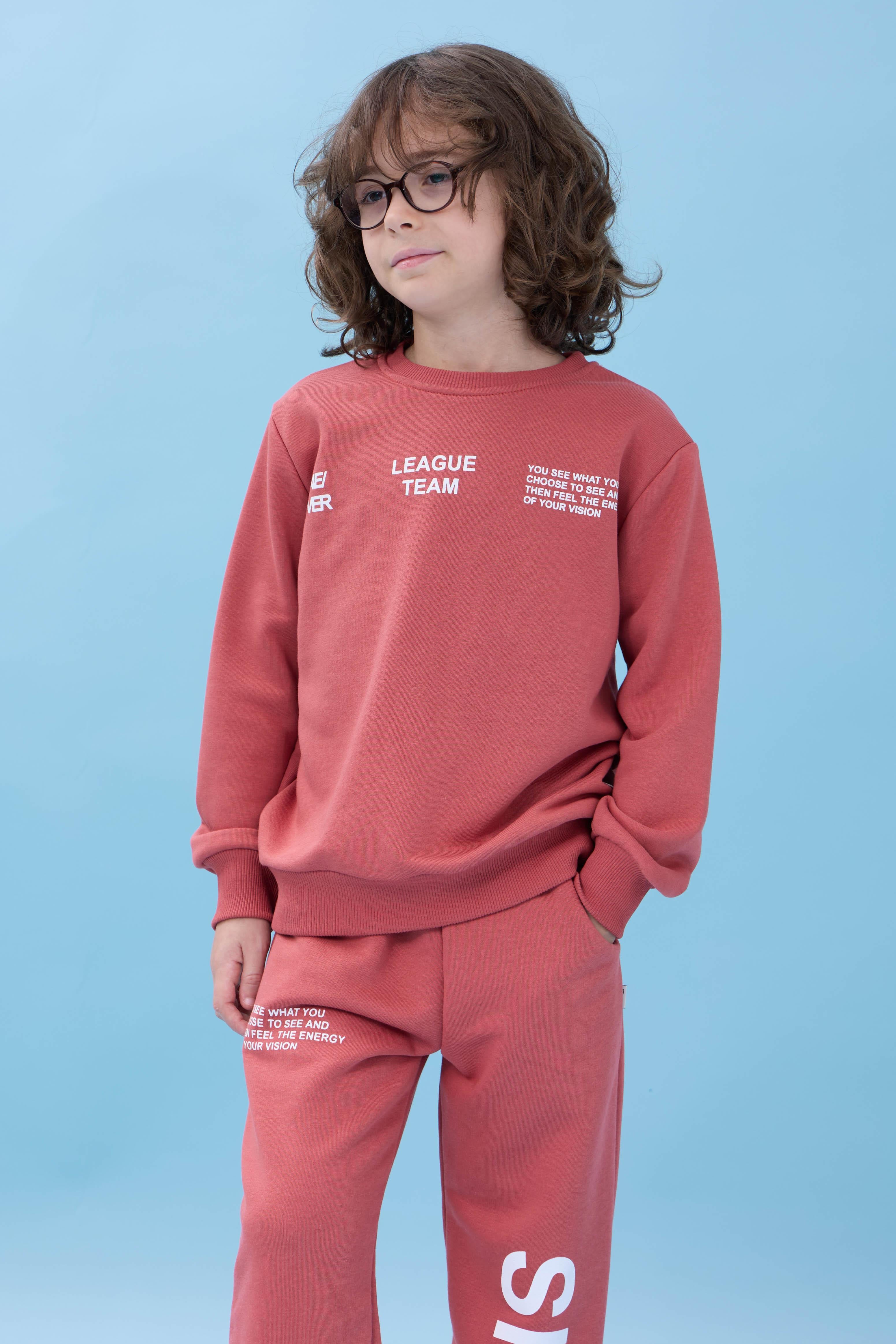 Erkek Çocuk Bisiklet Yaka Baskılı Mevsimlik Alt Üst Takım