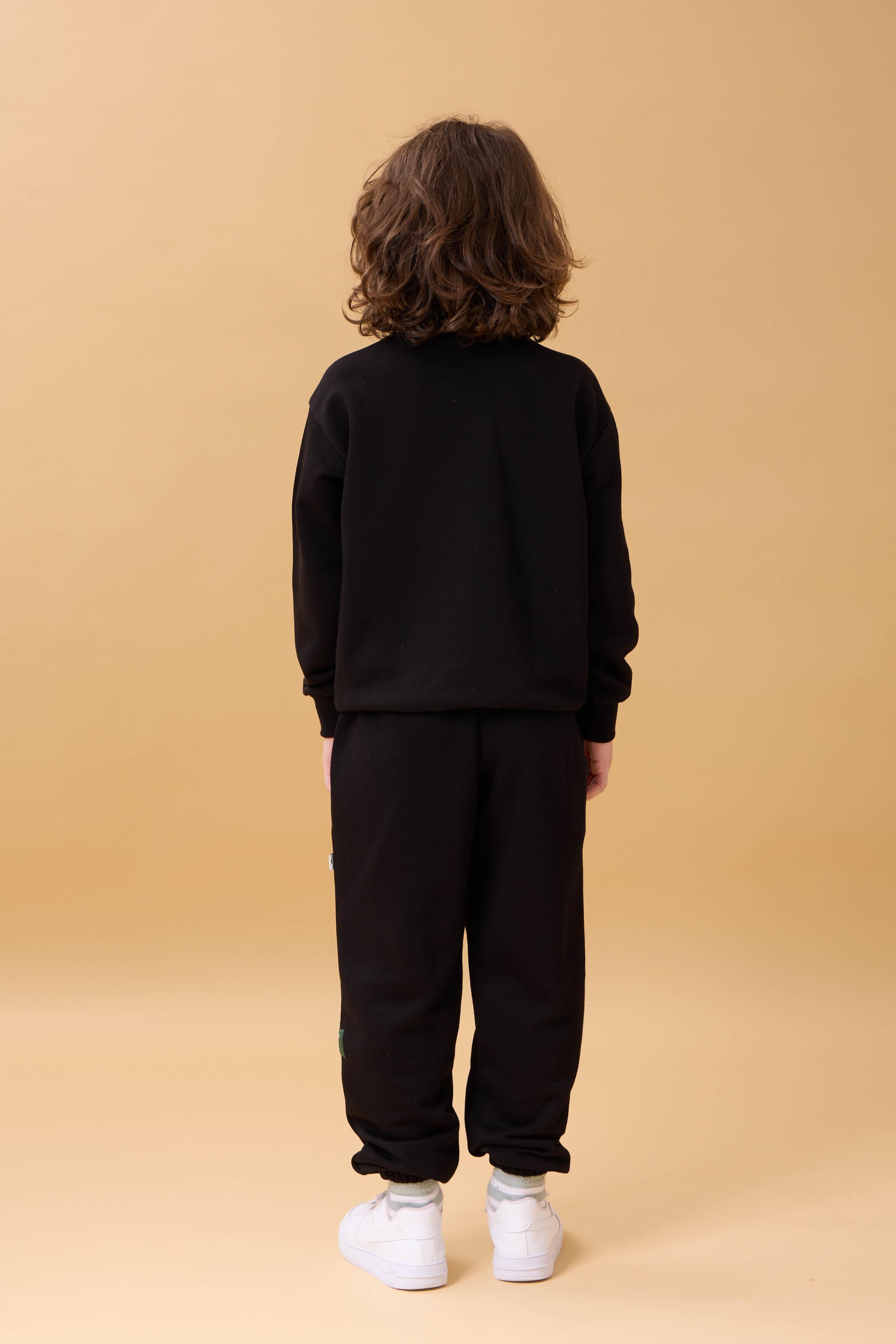 Erkek Çocuk Bisiklet Yaka Nakışlı Mevsimlik İkili Takım