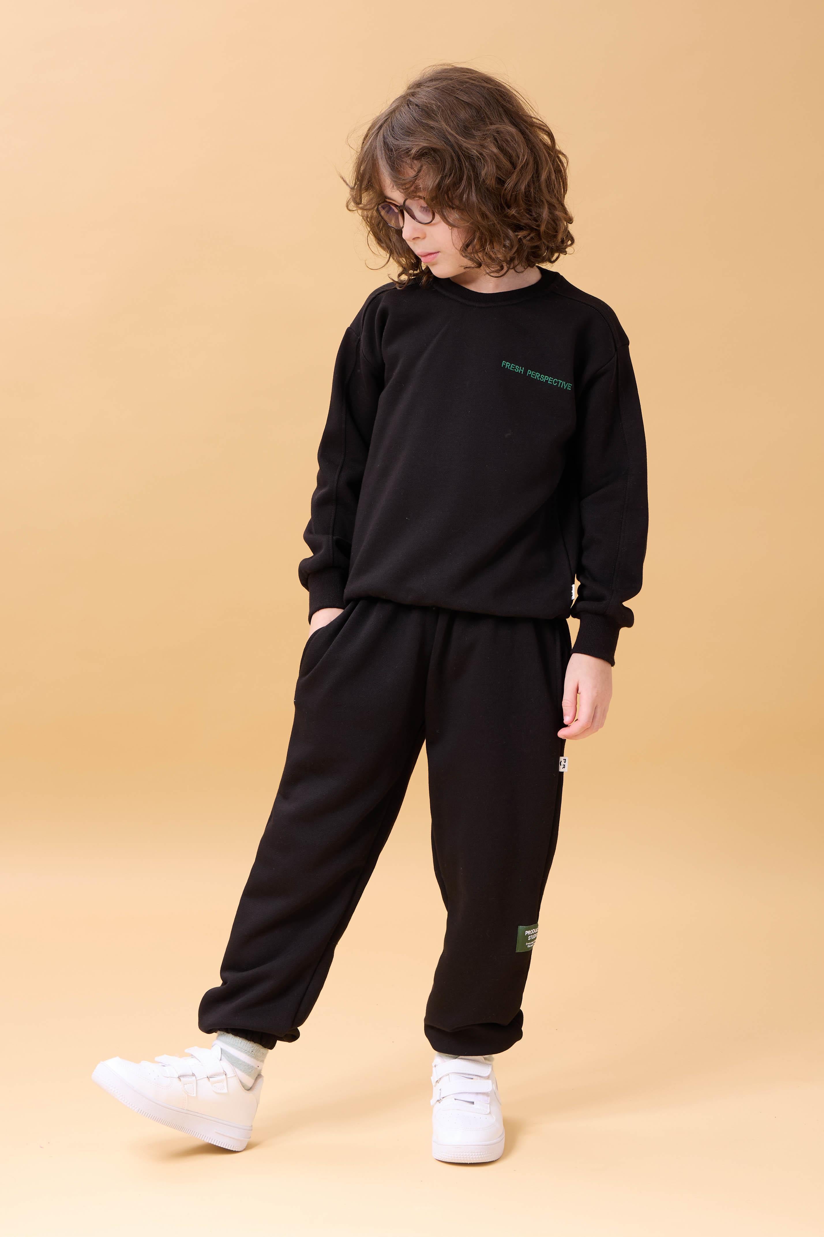 Erkek Çocuk Bisiklet Yaka Nakışlı Mevsimlik İkili Takım