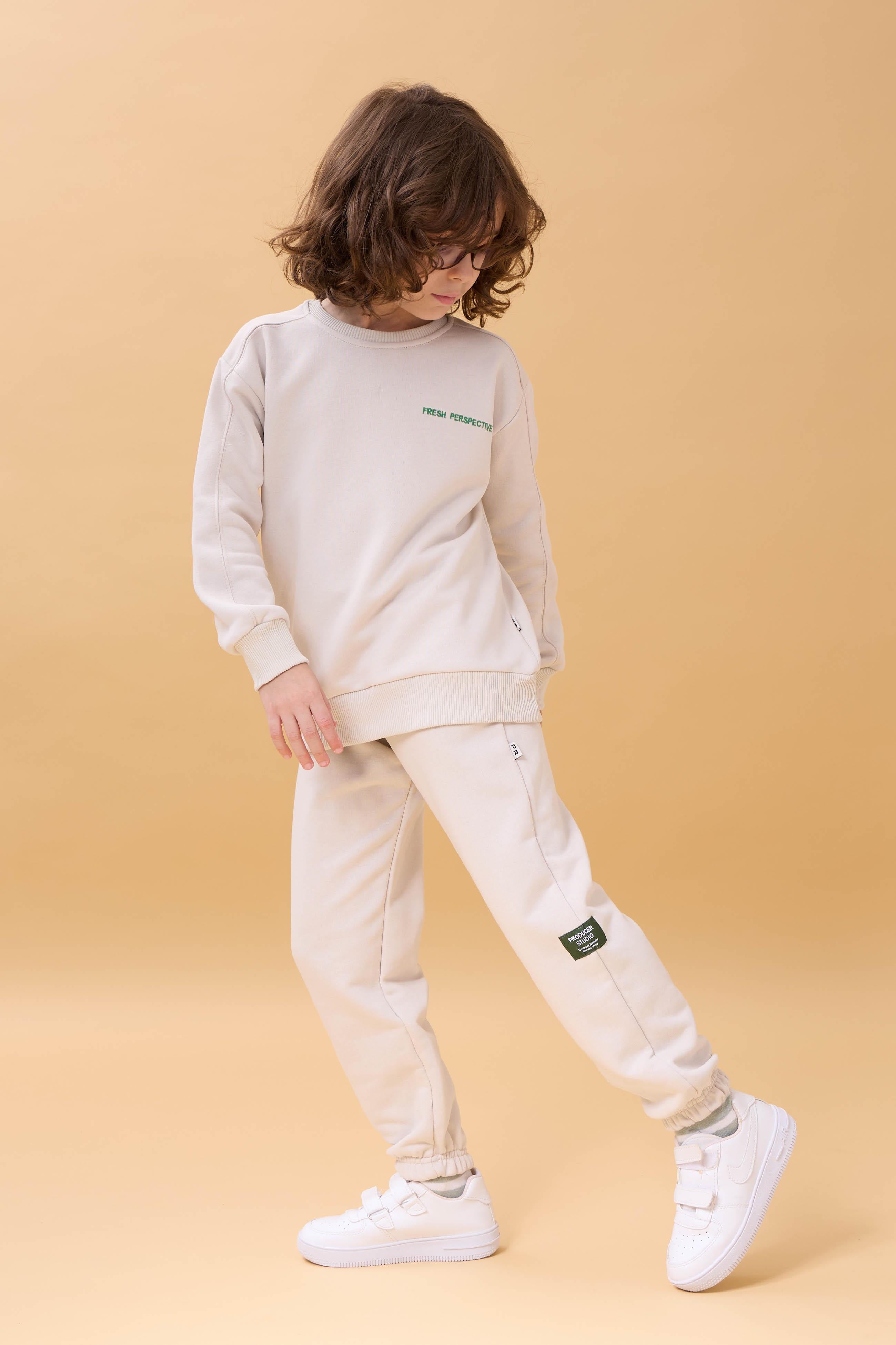 Erkek Çocuk Bisiklet Yaka Nakışlı Mevsimlik İkili Takım