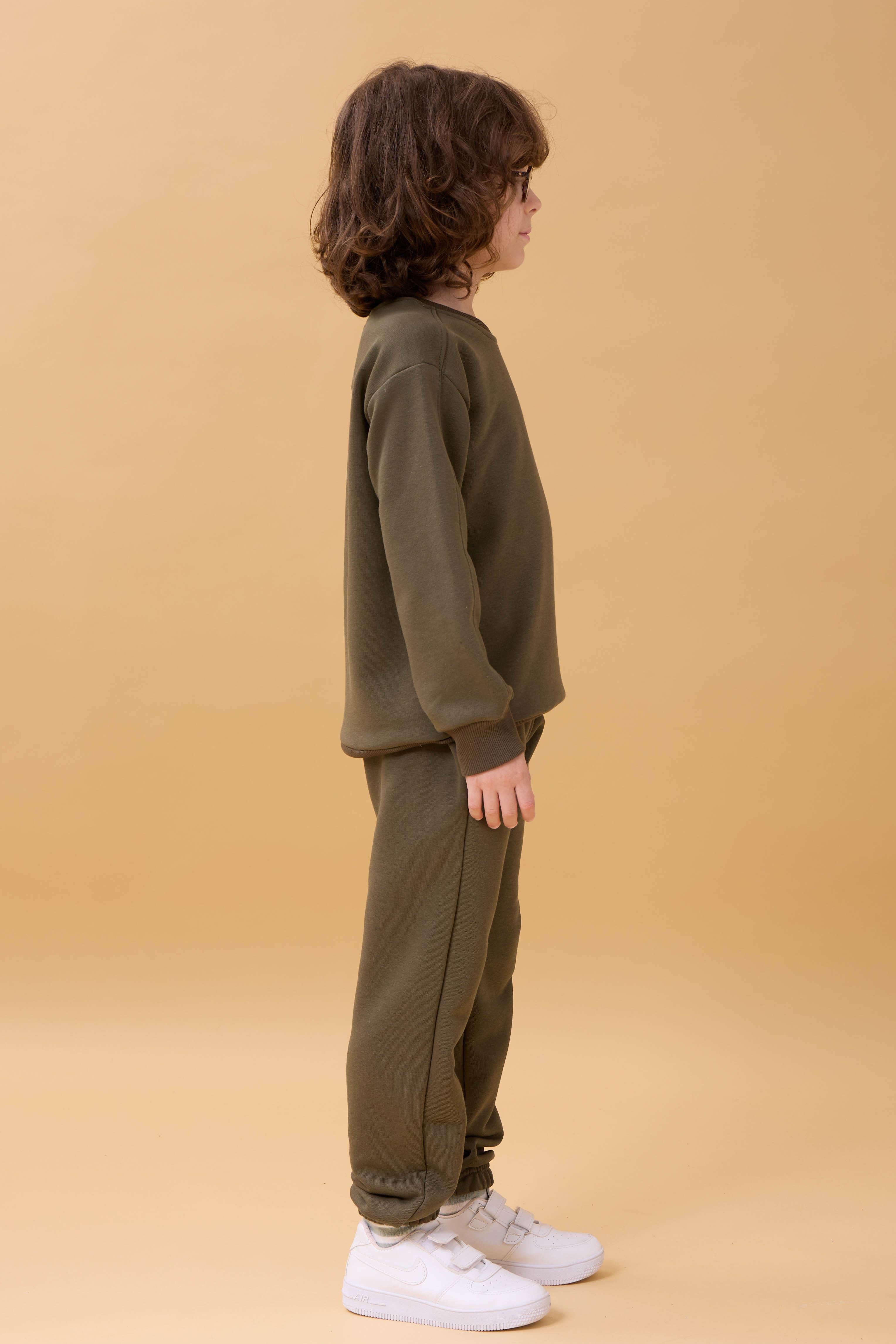 Erkek Çocuk Bisiklet Yaka Nakışlı Mevsimlik İkili Takım