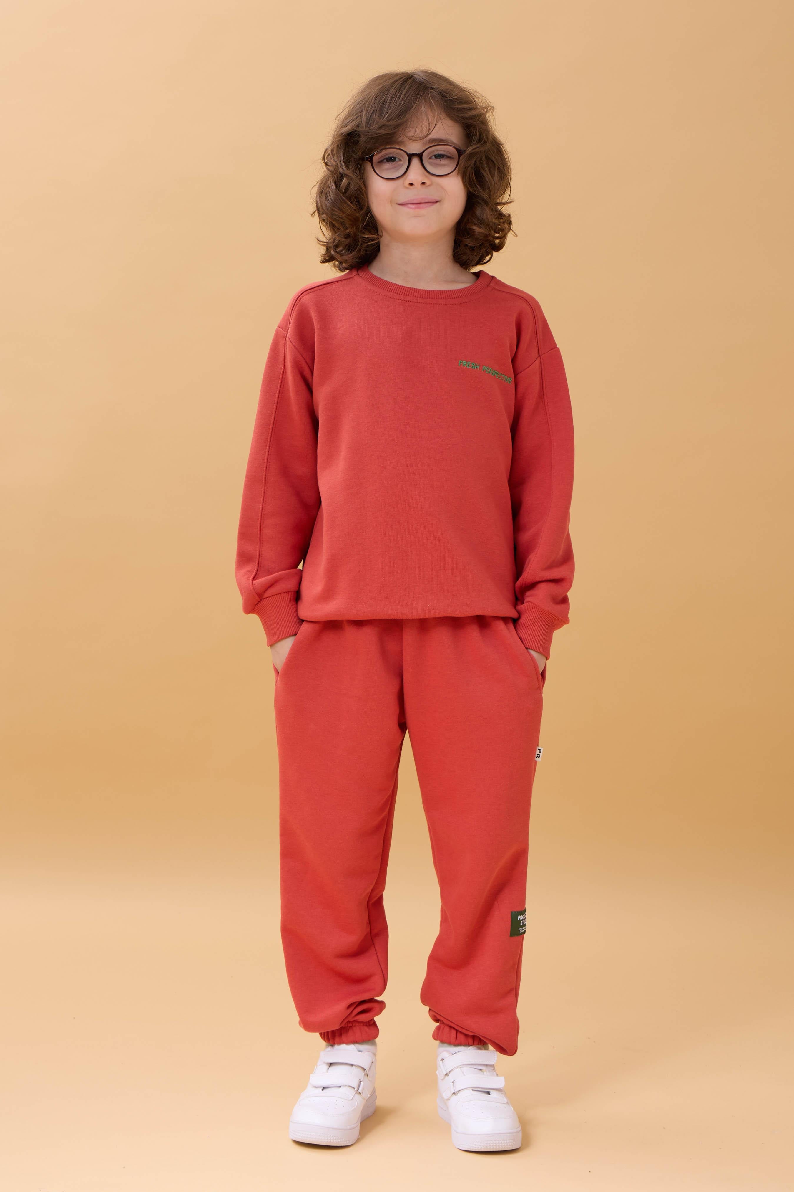 Erkek Çocuk Bisiklet Yaka Nakışlı Mevsimlik İkili Takım