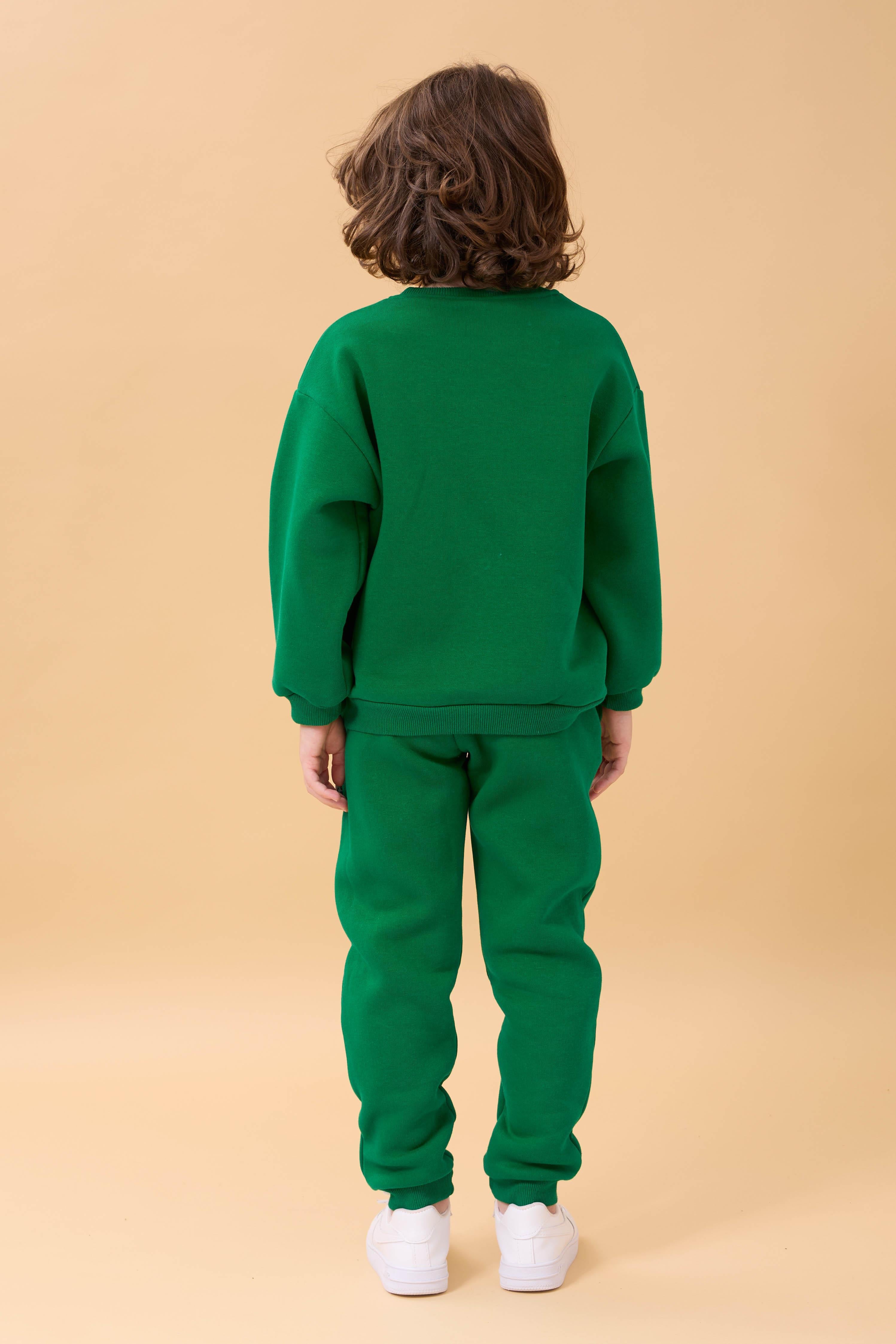 Erkek Çocuk Bisiklet Yaka Şardonlu Kışlık 2'li Eşofman Takımı