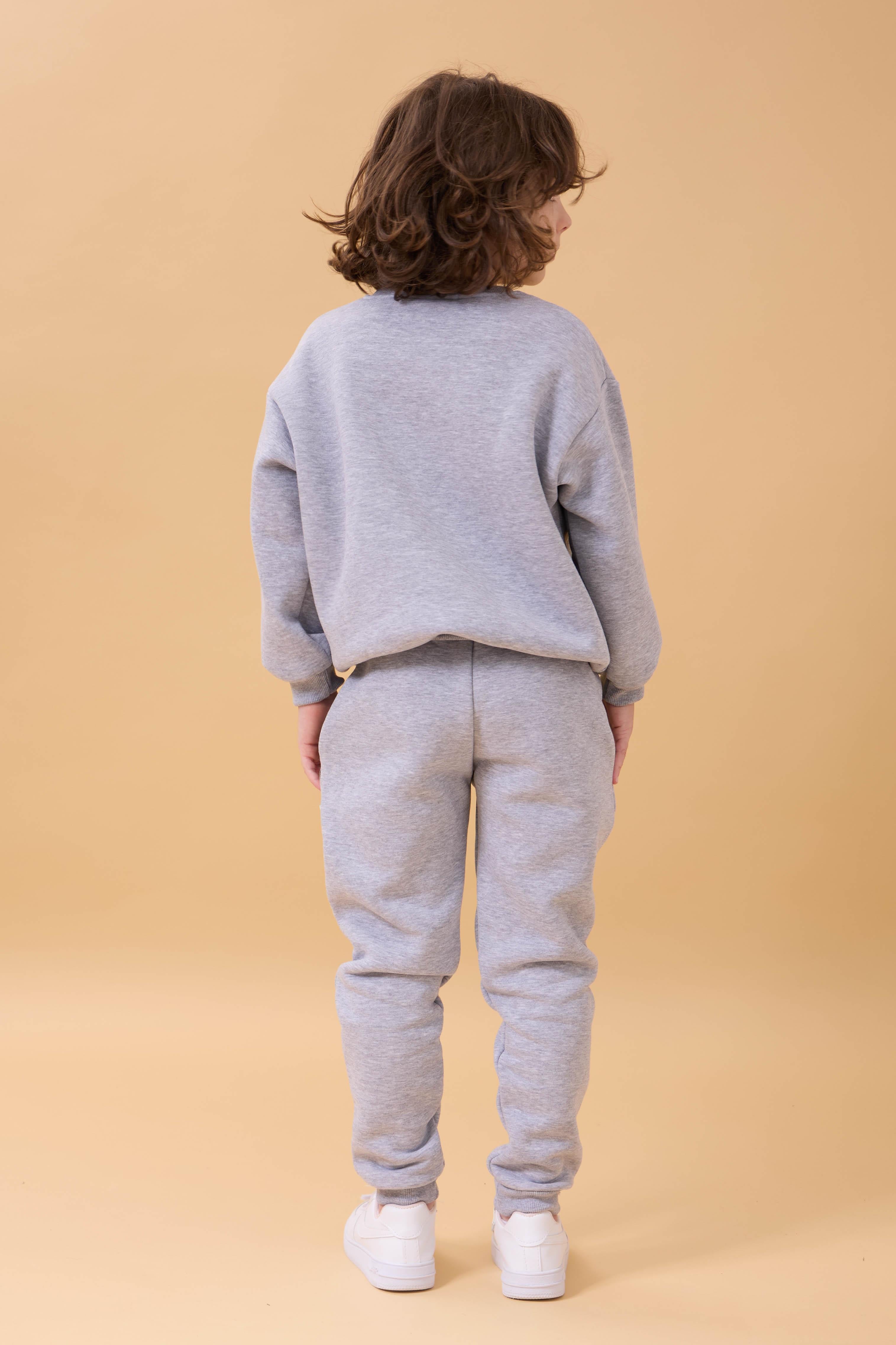 Erkek Çocuk Bisiklet Yaka Şardonlu Kışlık 2'li Eşofman Takımı