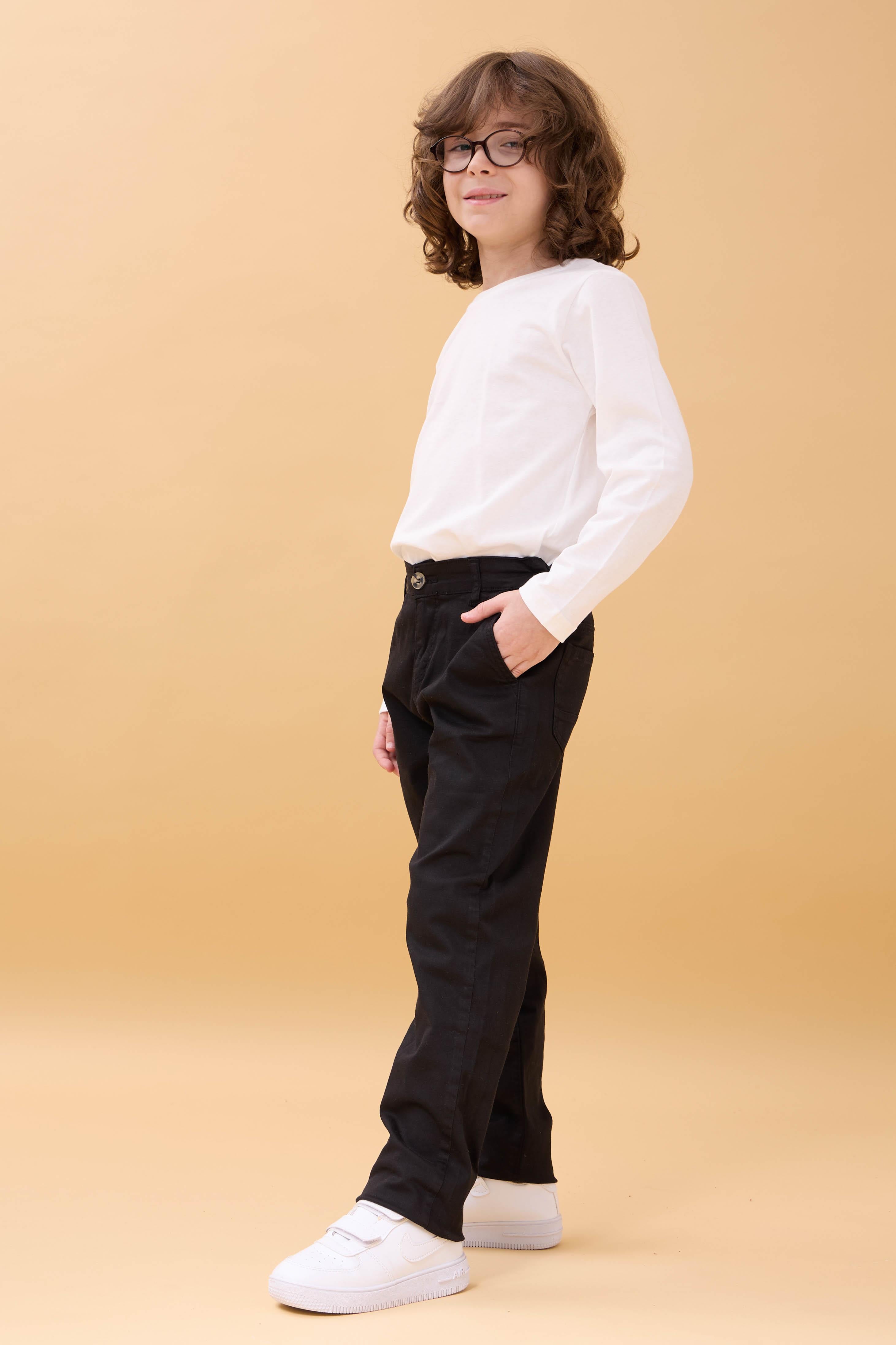 Erkek Çocuk Gabardin Okul Pantolonu Bel Ayarlı