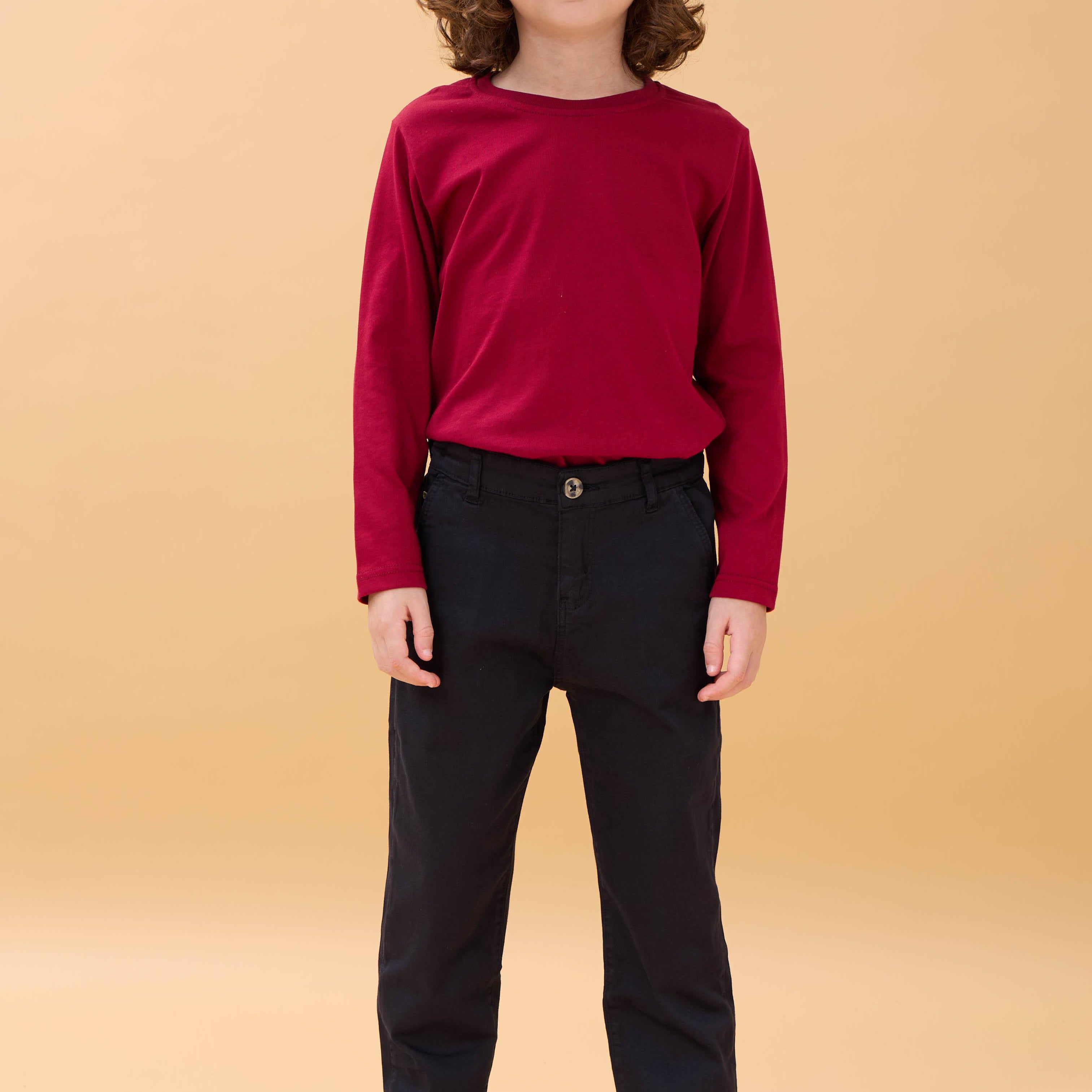 Erkek Çocuk Gabardin Okul Pantolonu Bel Ayarlı