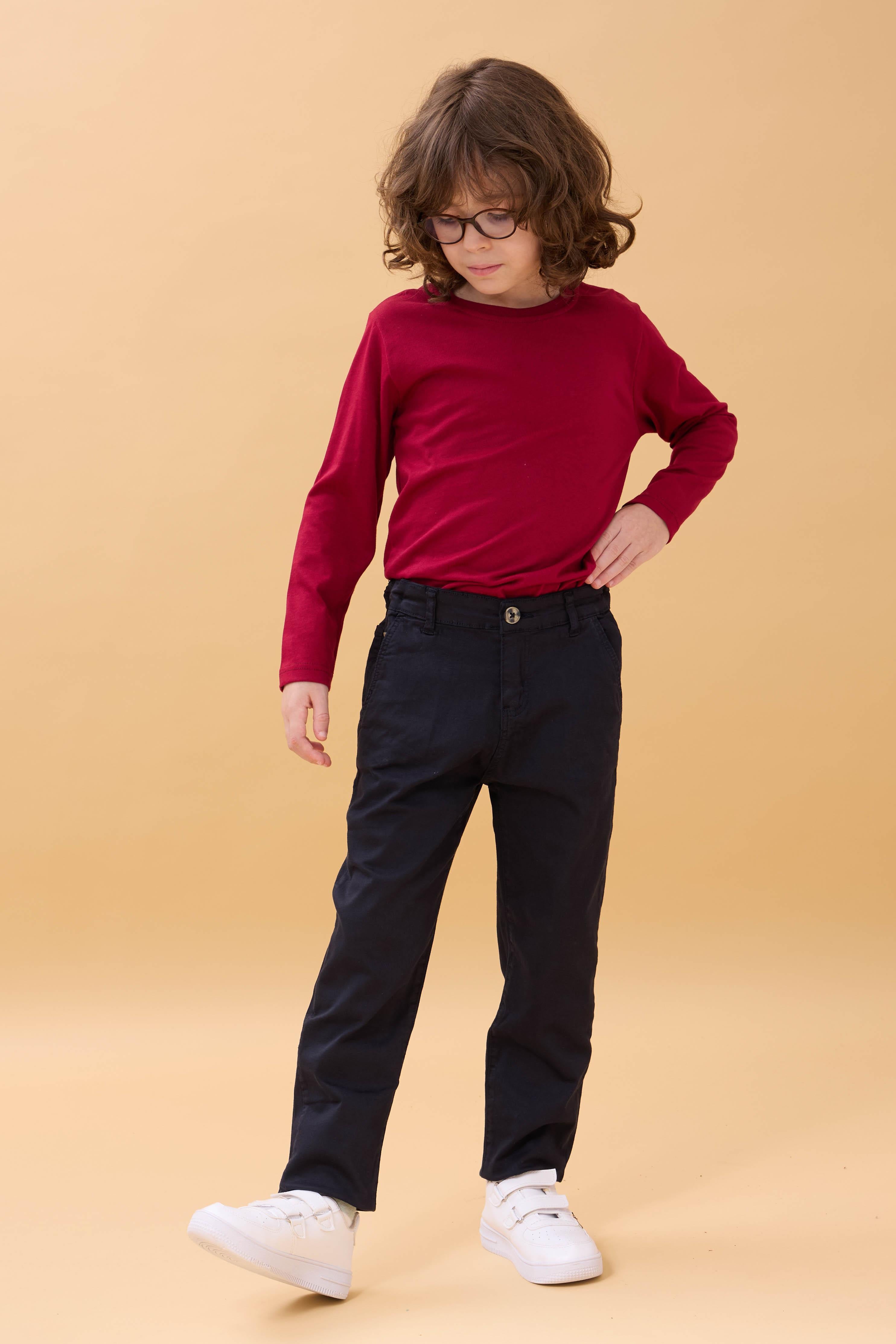 Erkek Çocuk Gabardin Okul Pantolonu Bel Ayarlı