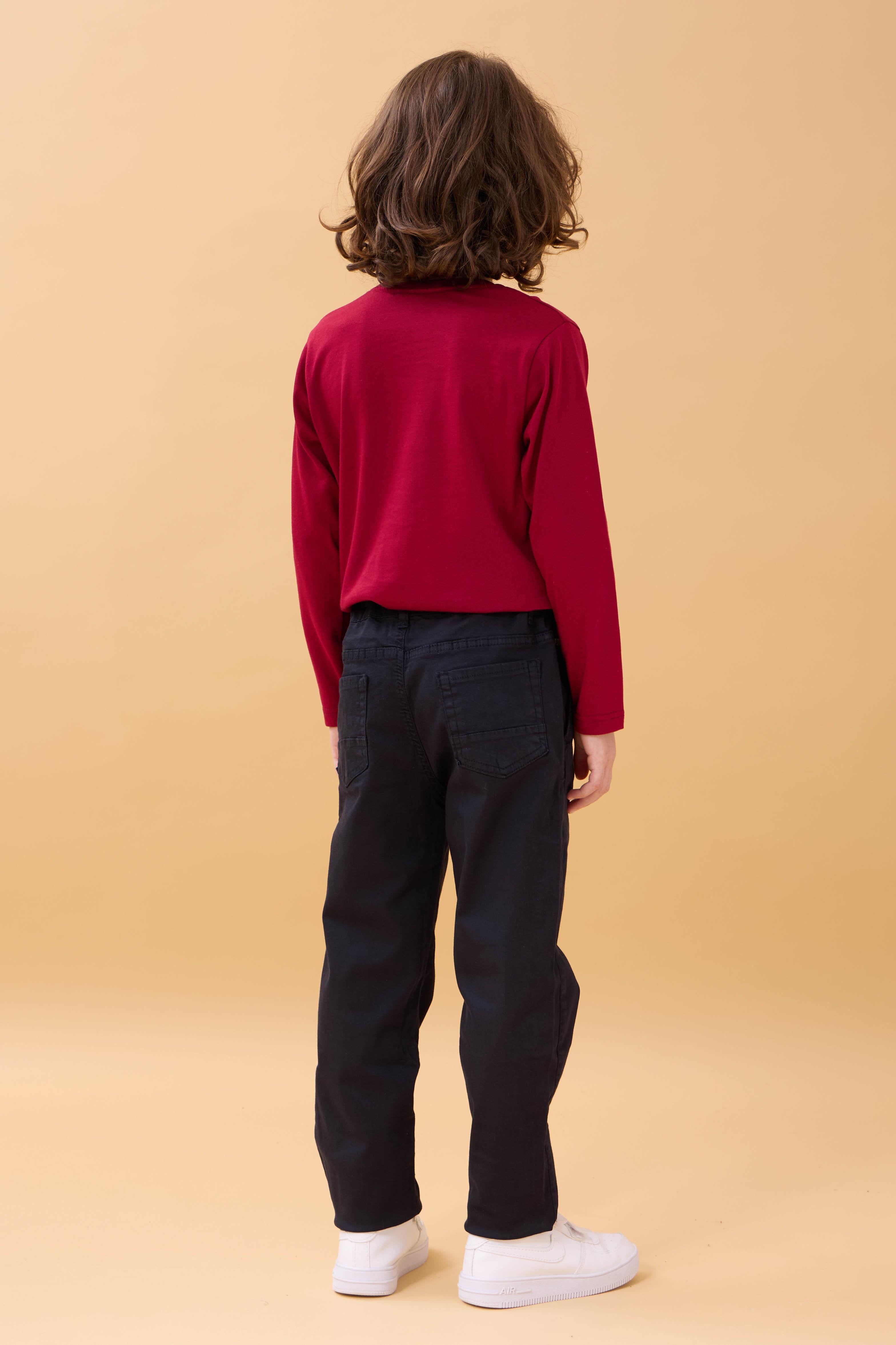 Erkek Çocuk Gabardin Okul Pantolonu Bel Ayarlı