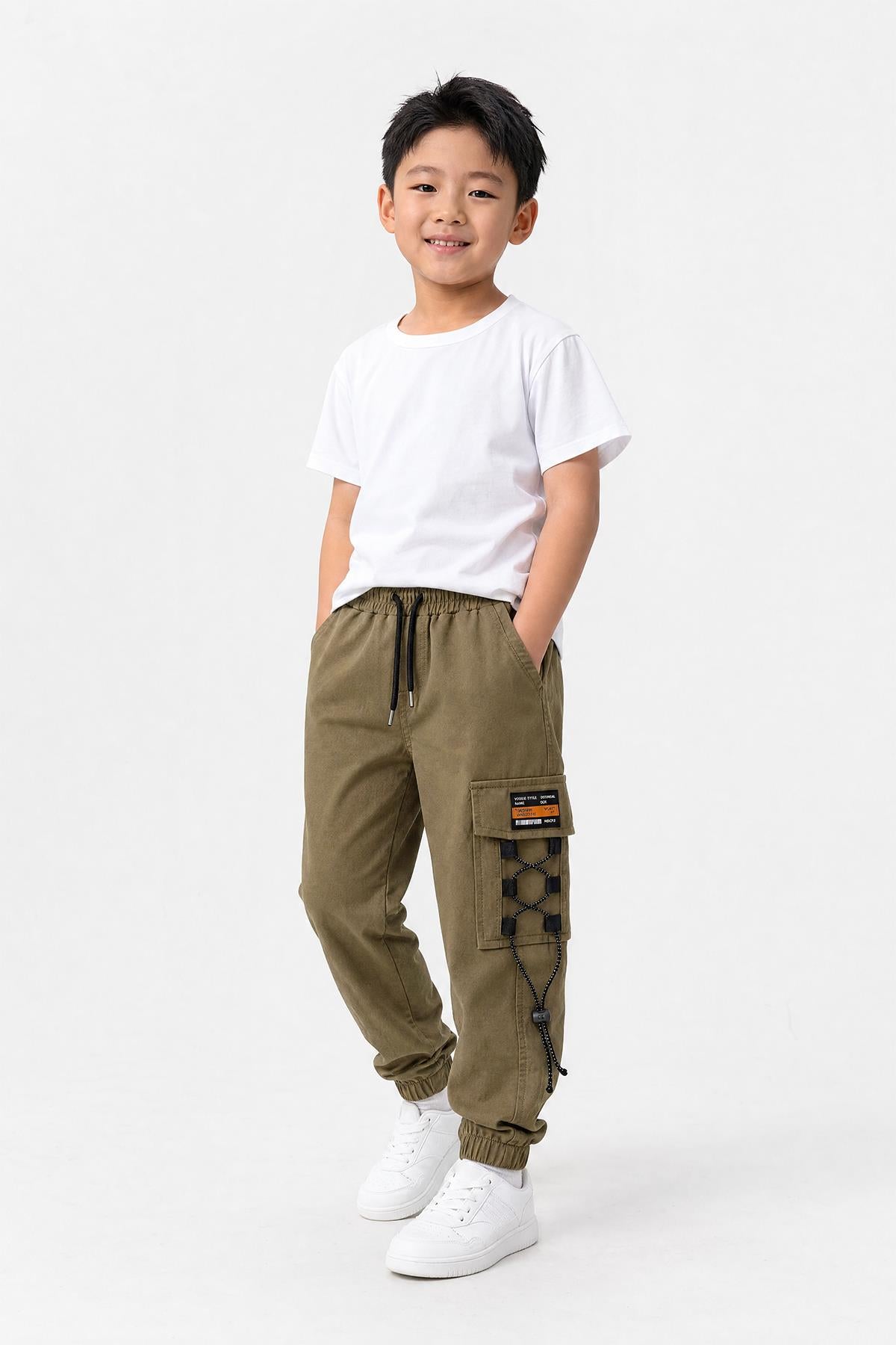 Erkek Çocuk Kargo Cepli Outdoor Jogger Pantolon