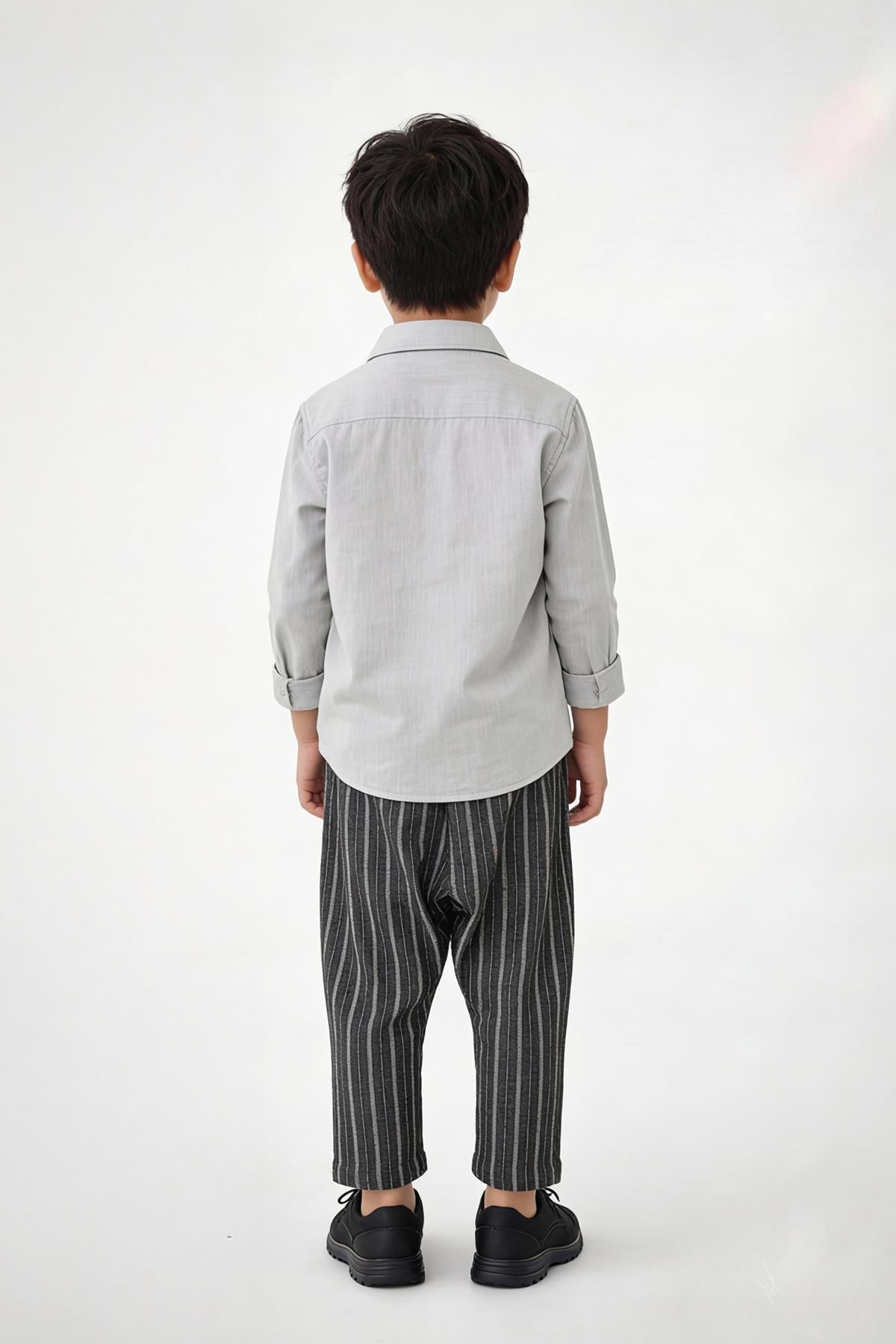 Erkek Çocuk Mevsimlik Çizgili Şalvar Alt