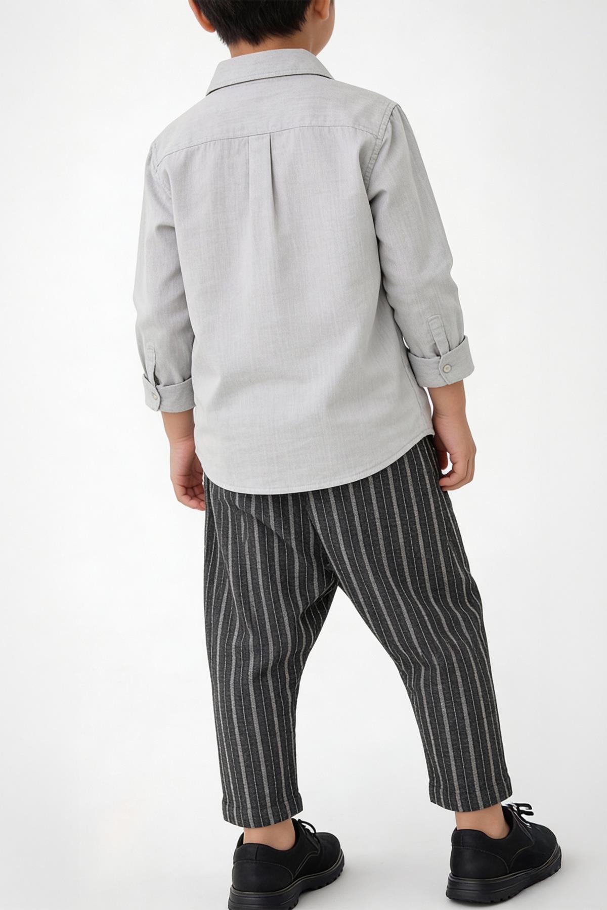 Erkek Çocuk Mevsimlik Çizgili Şalvar Alt