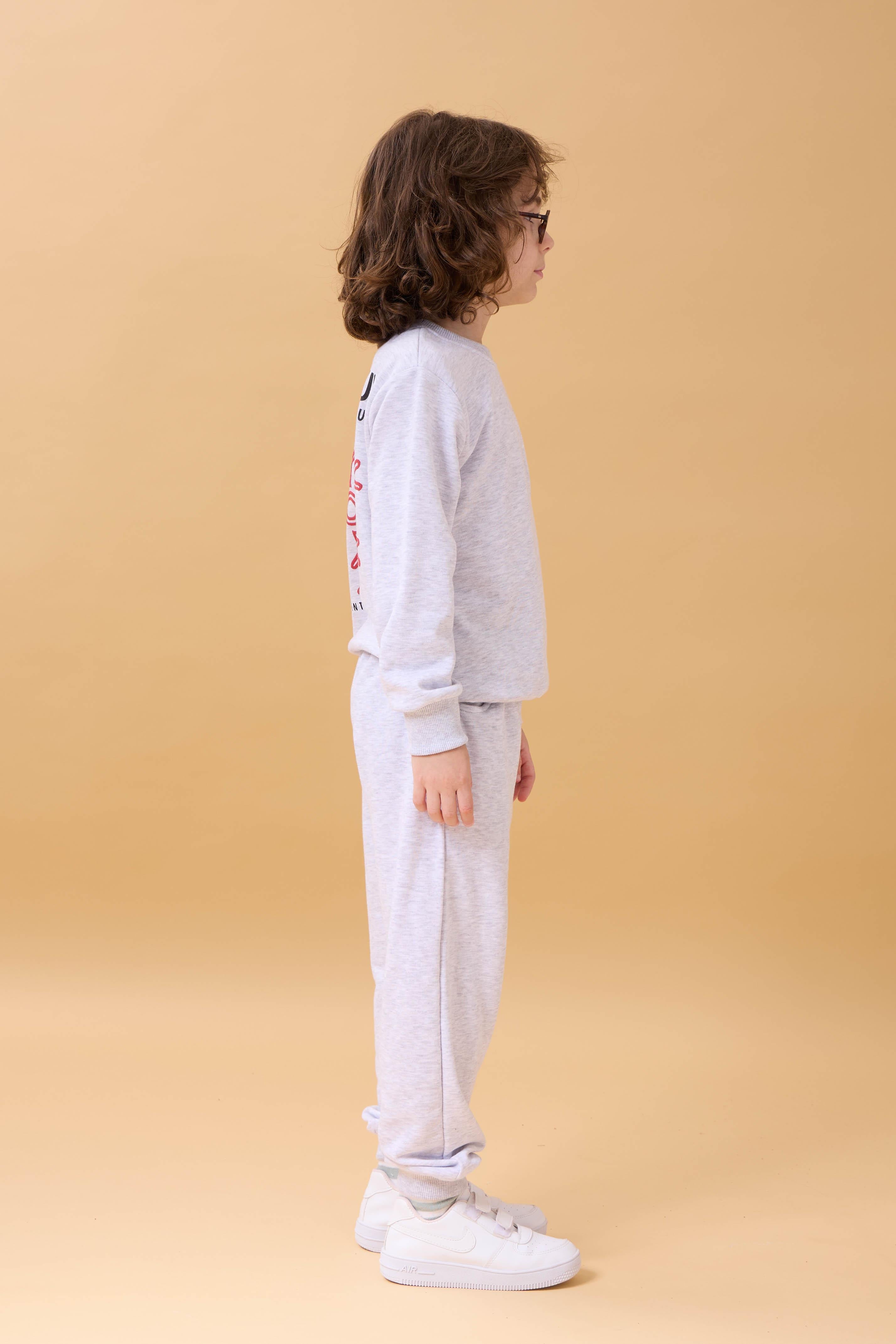 Erkek Çocuk Nakış Baskı Detaylı Mevsimlik İkili Takım