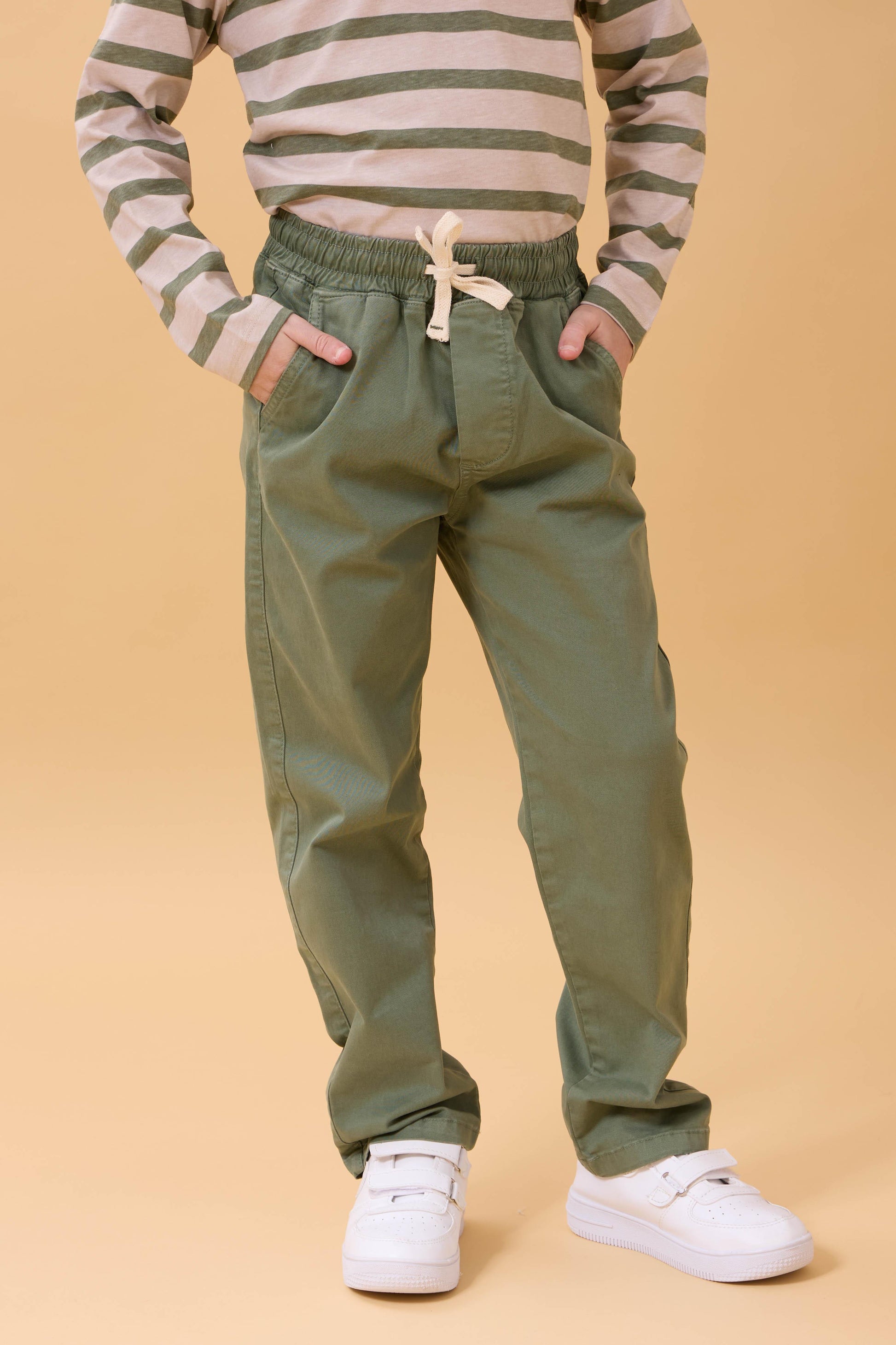 Erkek Çocuk Pamuklu Gabardin Jogger Pantolon