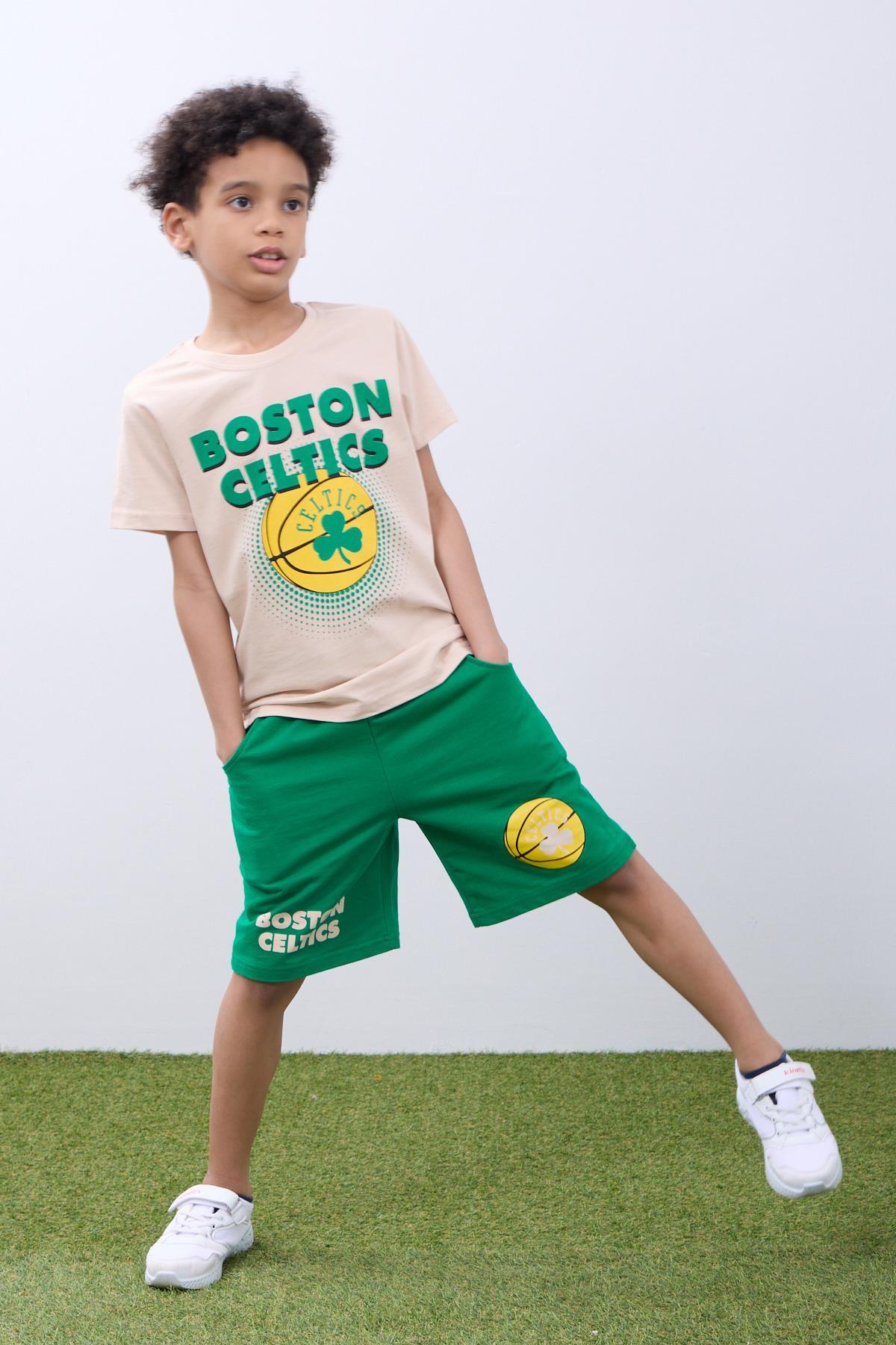 Erkek Çocuk Basketbol Baskılı Şortlu Takım