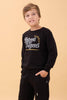 Erkek ve Kız Çocuk Okul Baskılı Bisiklet Yaka Mevsimlik Sweatshirt