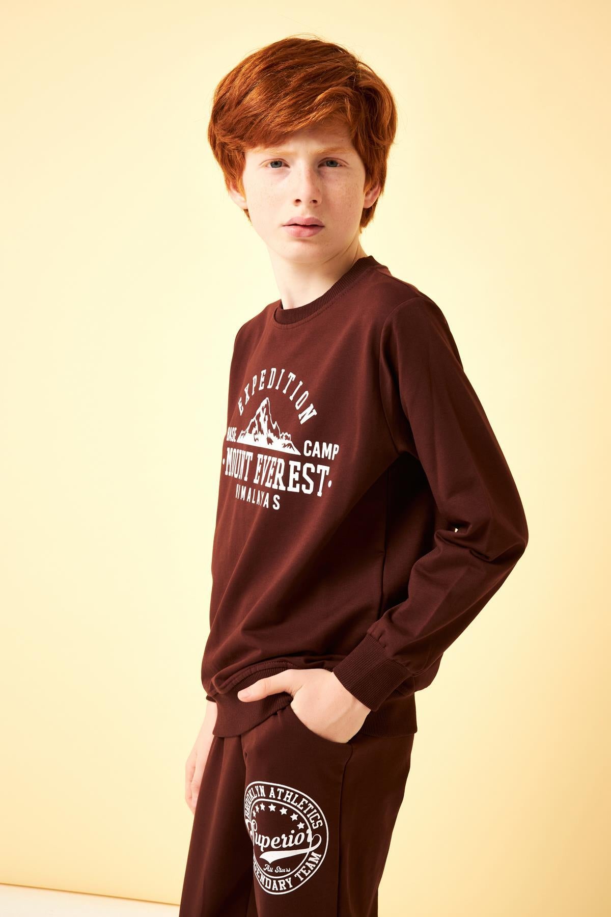 Expedition Baskılı Erkek Çocuk Sweatshirt