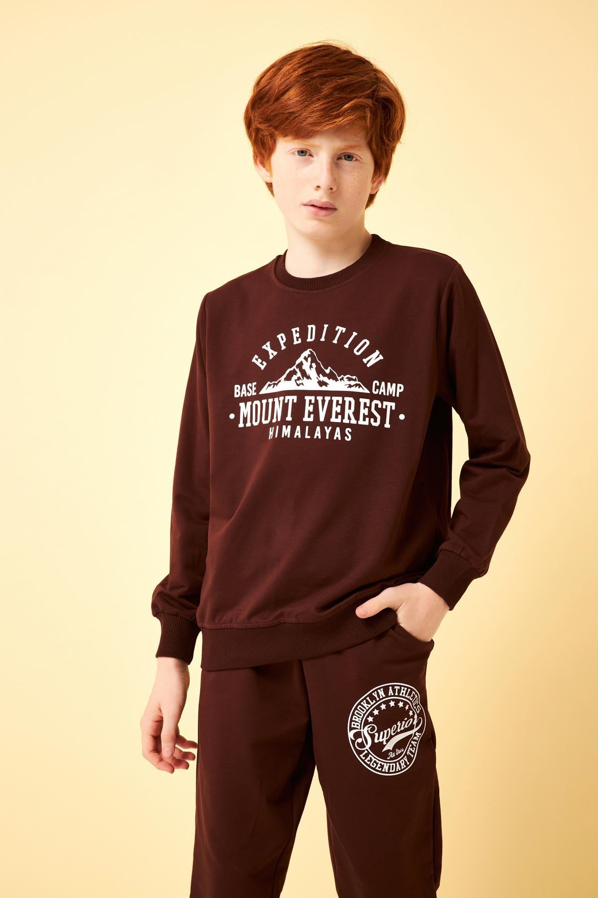 Expedition Baskılı Erkek Çocuk Sweatshirt