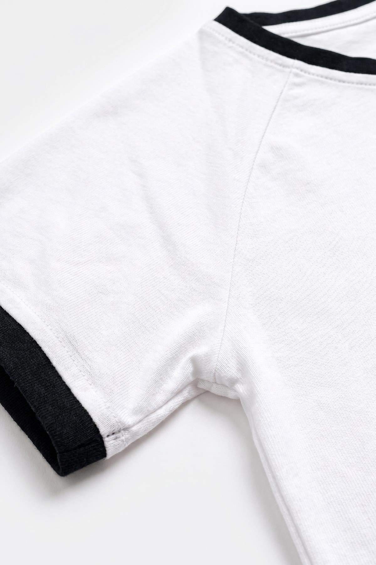 Erkek Çocuk Reglan Kol Baskılı Şortlu Takım