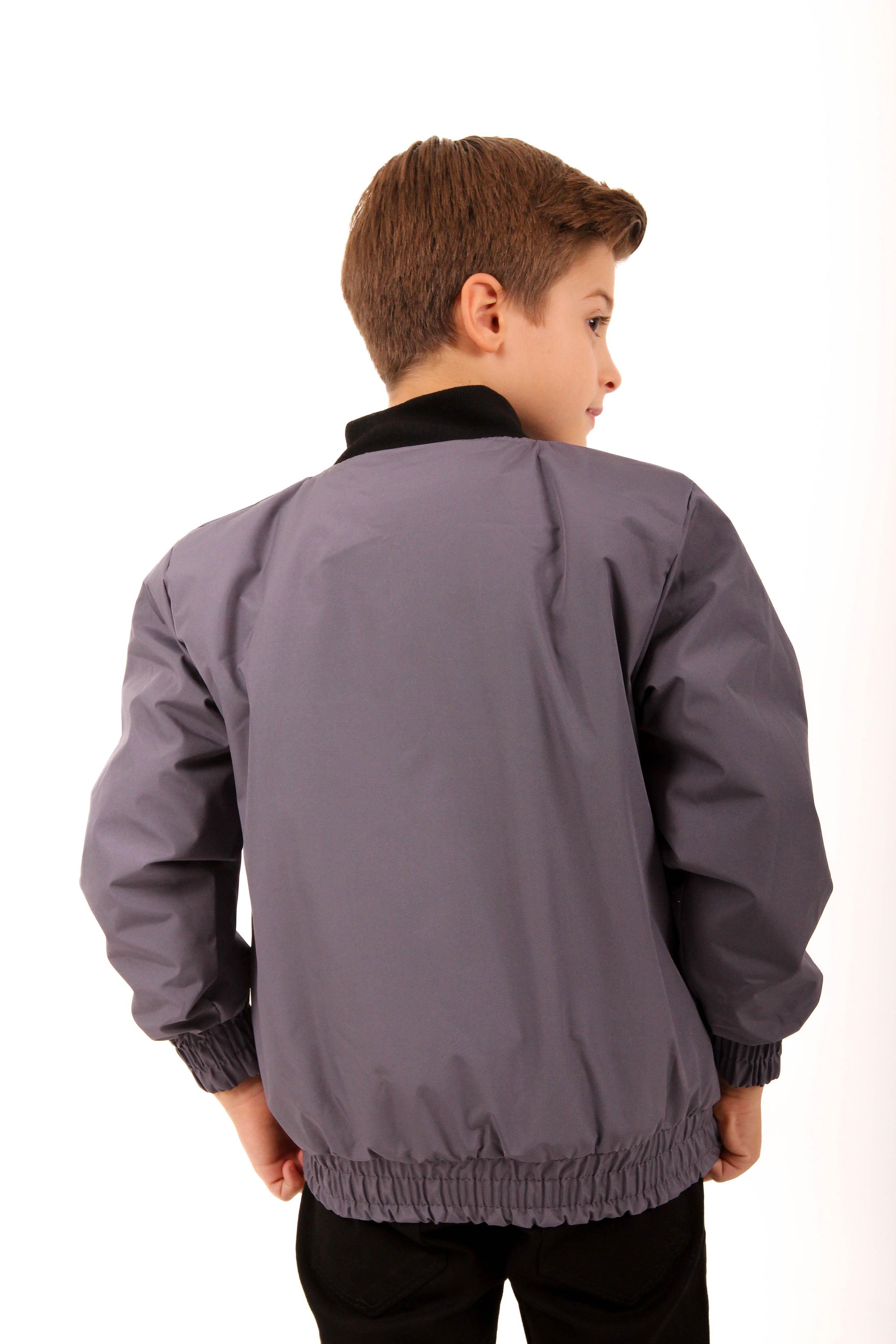 Geniş Cep Detaylı Erkek Çocuk Bomber Ceket