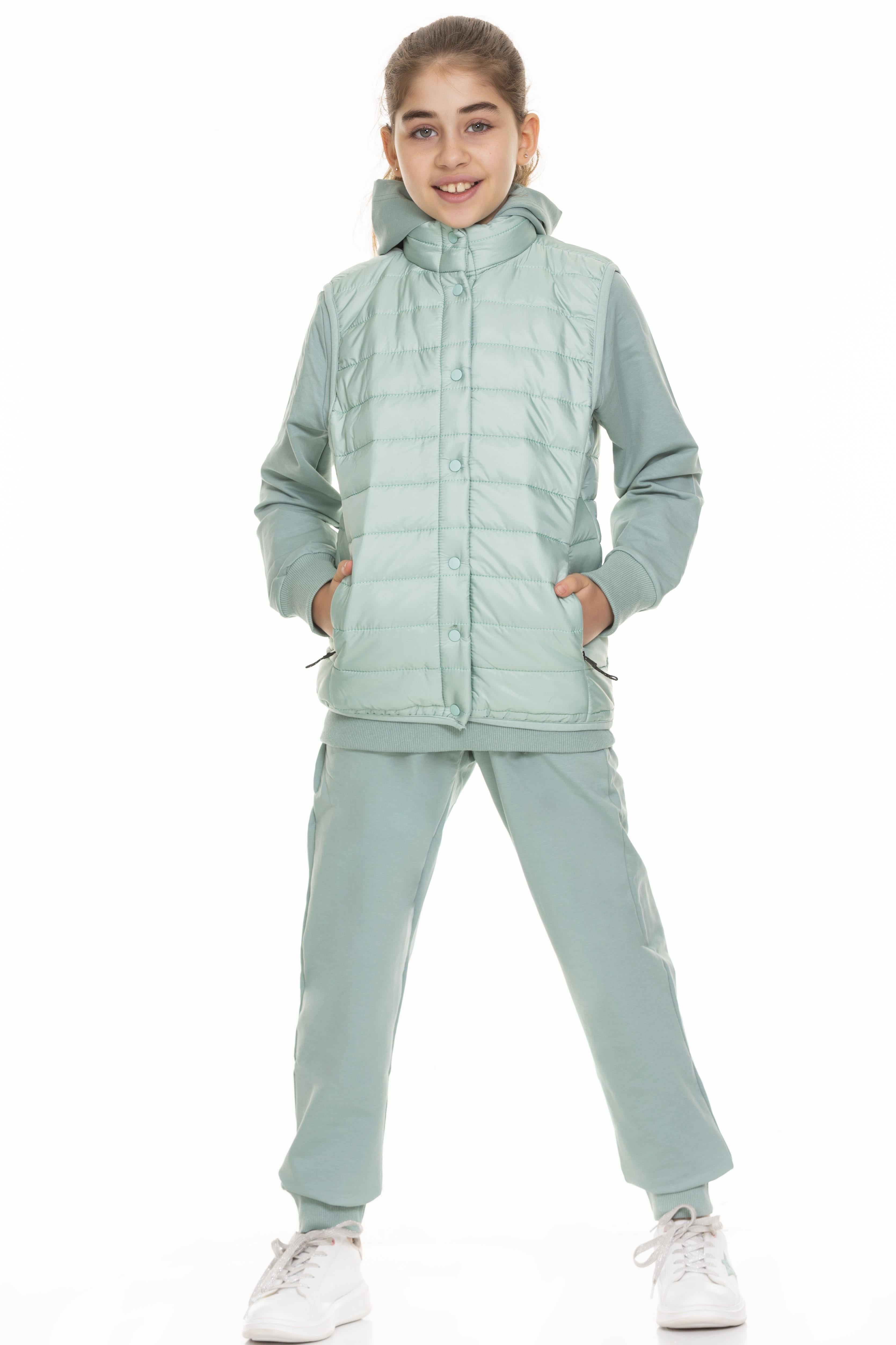 Kapitone Yelekli Kapüşonlu Üçlü Unisex Takım