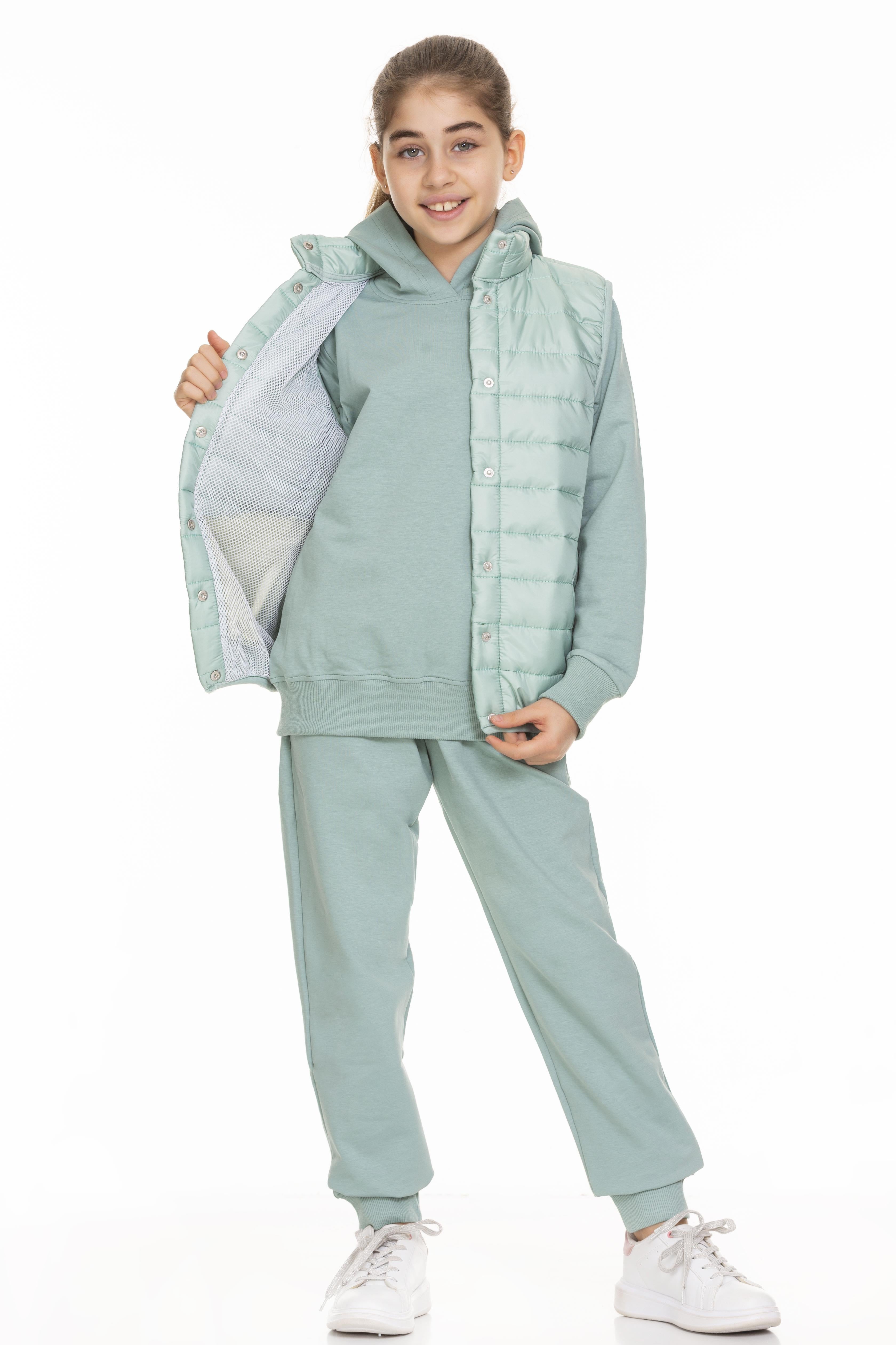 Kapitone Yelekli Kapüşonlu Üçlü Unisex Takım