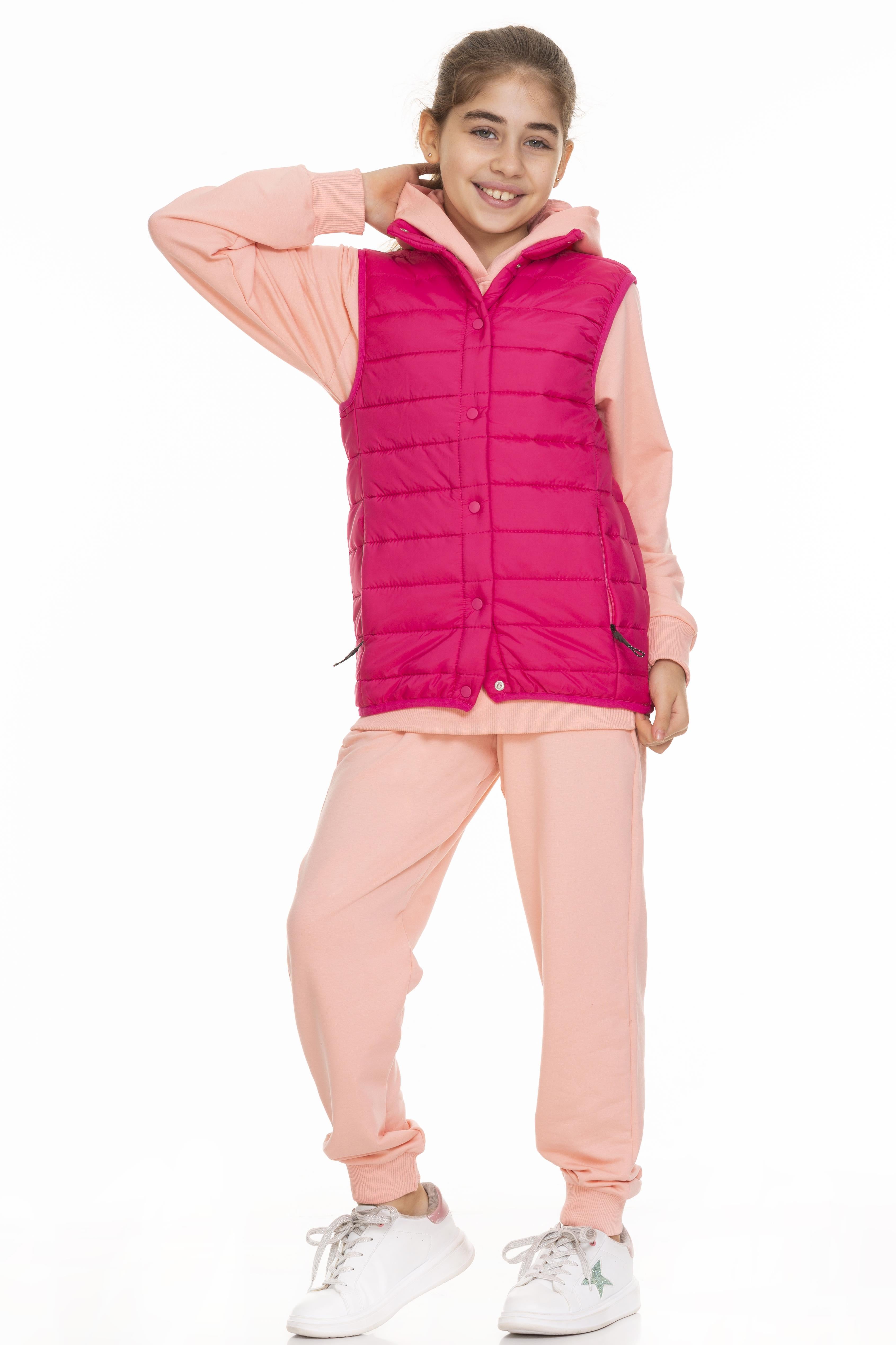 Kapitone Yelekli Kapüşonlu Üçlü Unisex Takım