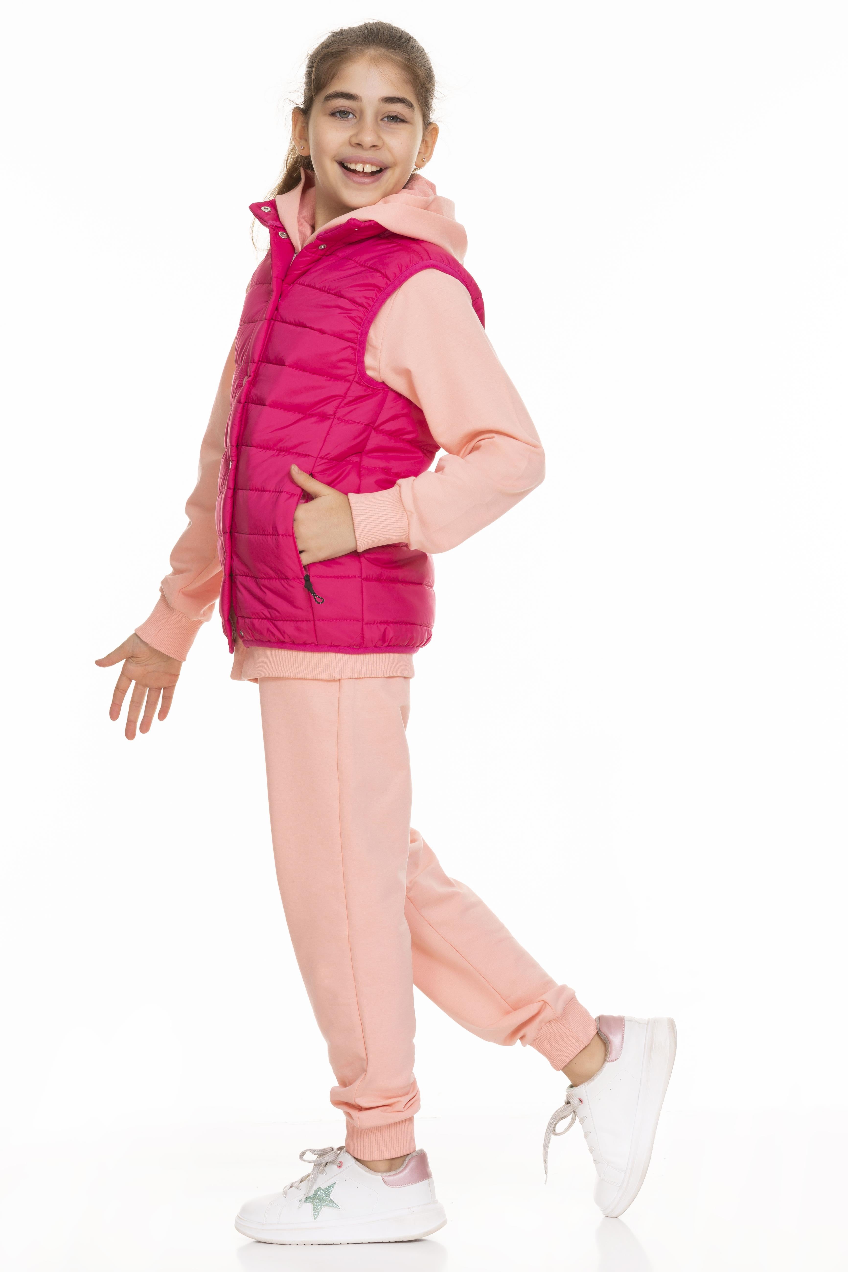 Kapitone Yelekli Kapüşonlu Üçlü Unisex Takım