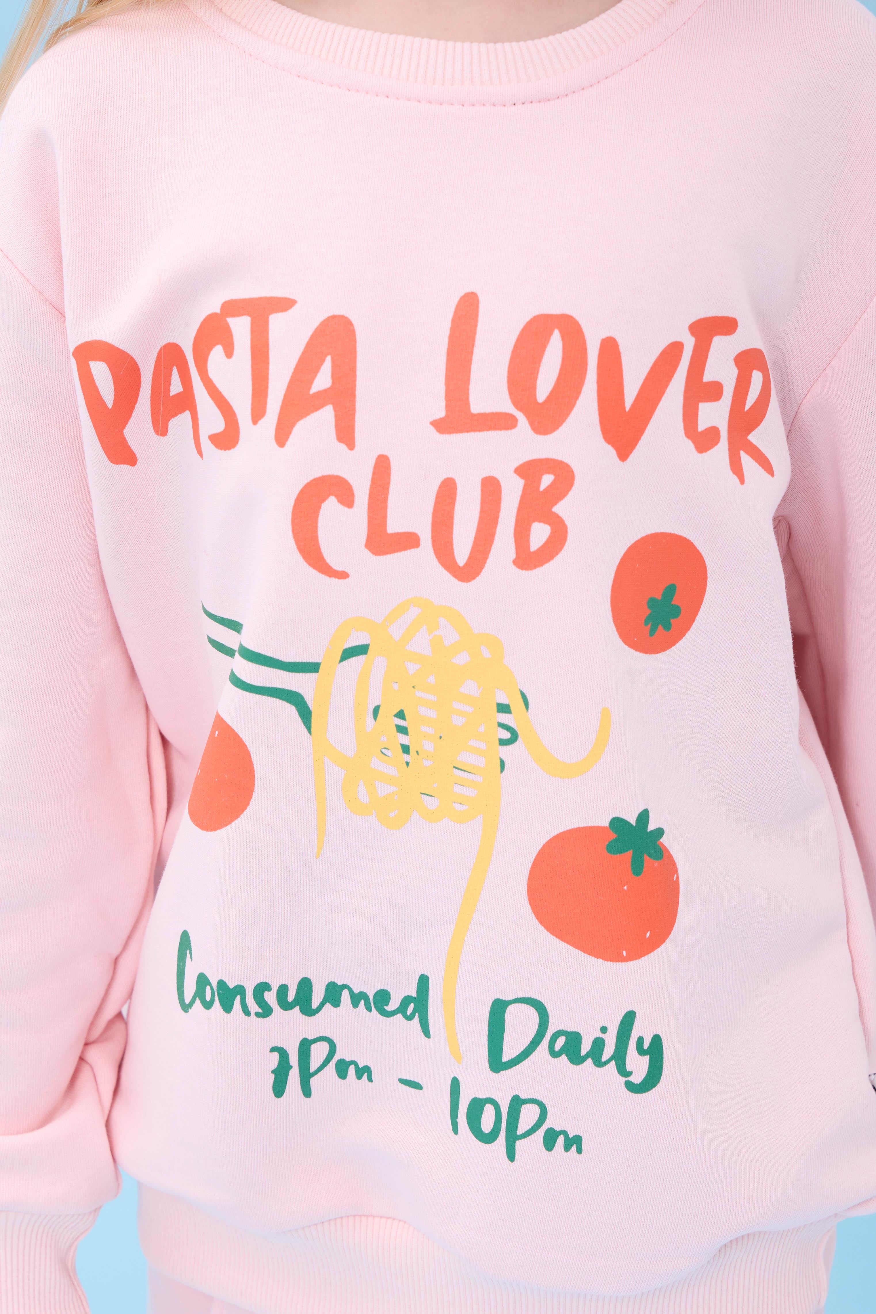 Kız Çocuk Pasta Baskılı Mevsimlik Alt Üst Takım Pudra