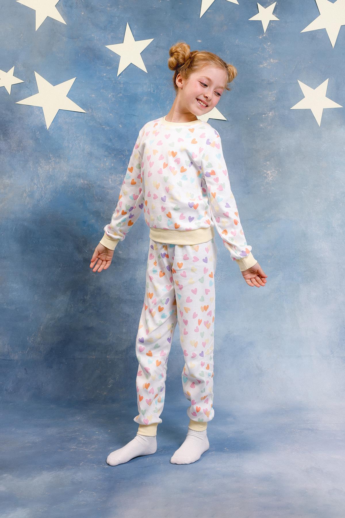 Kız Çocuk %100 Pamuk Pijama Takımı