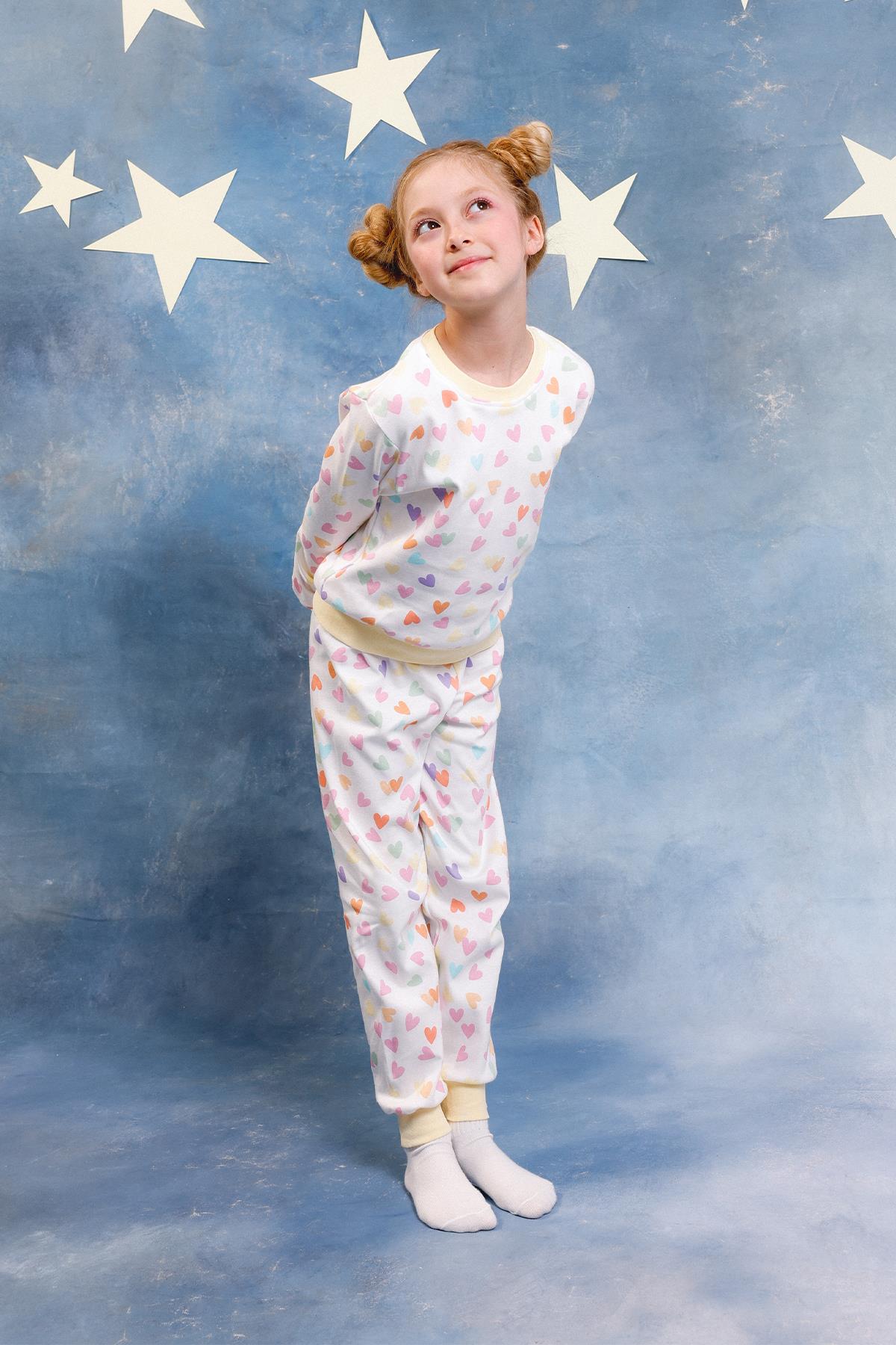 Kız Çocuk %100 Pamuk Pijama Takımı