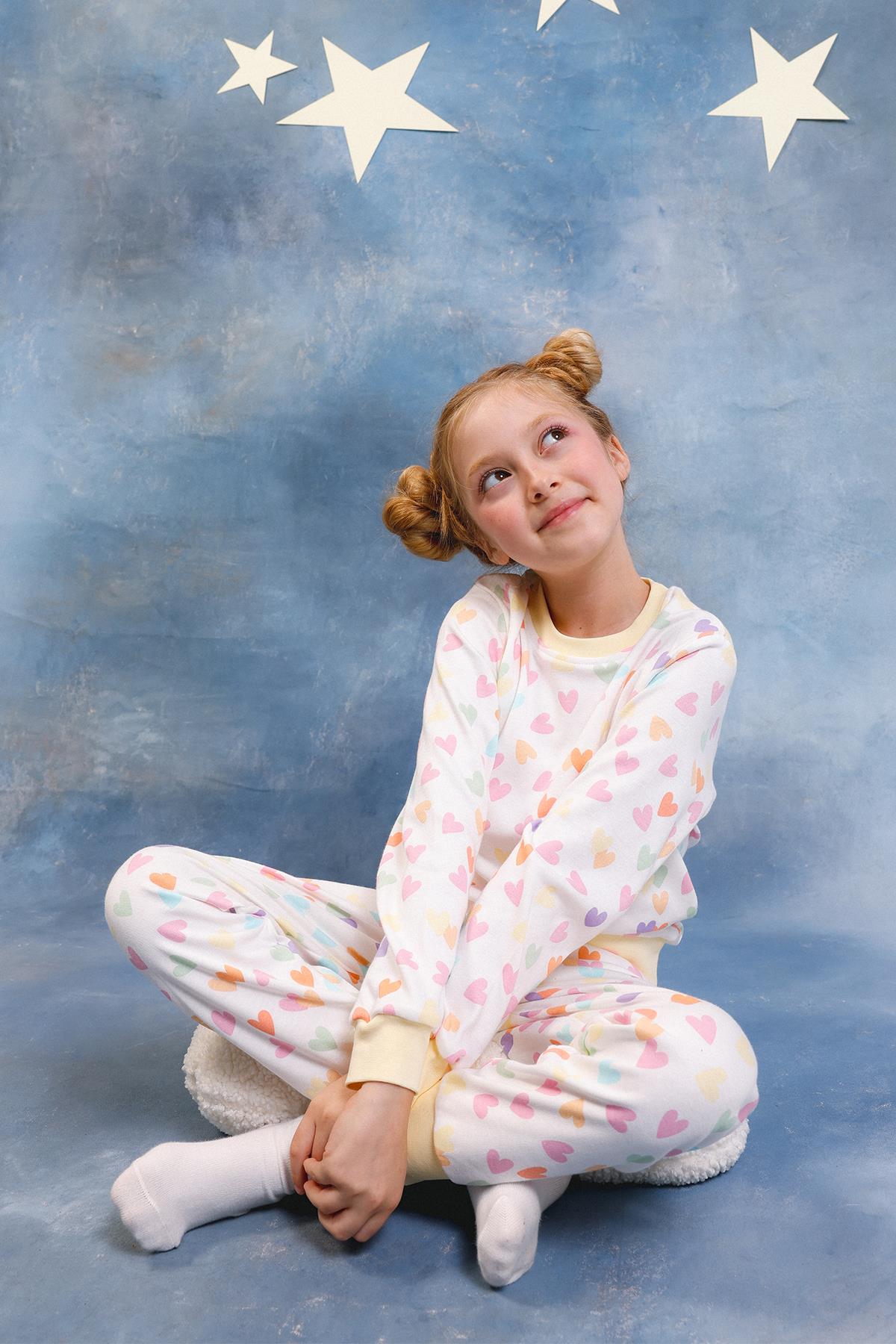 Kız Çocuk %100 Pamuk Pijama Takımı