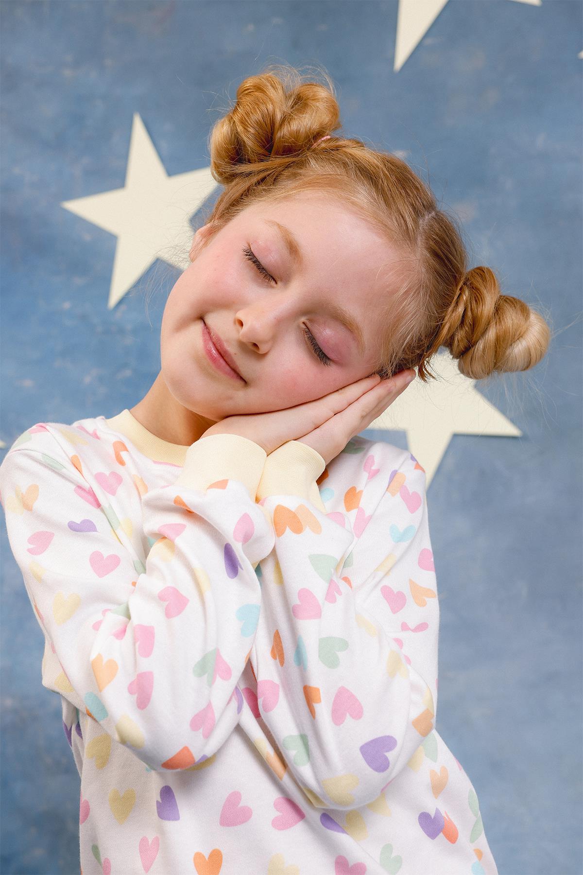 Kız Çocuk %100 Pamuk Pijama Takımı