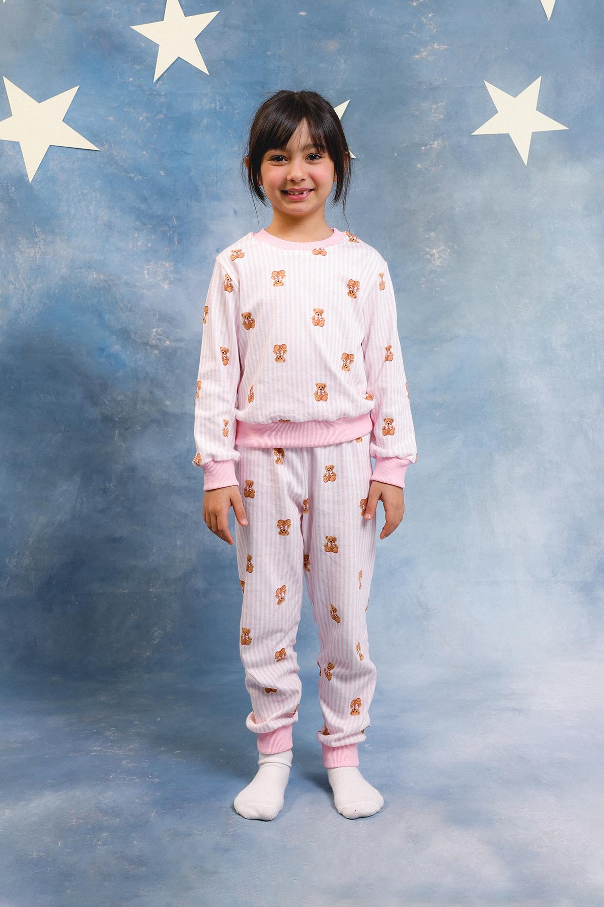 Kız Çocuk %100 Pamuk Pijama Takımı