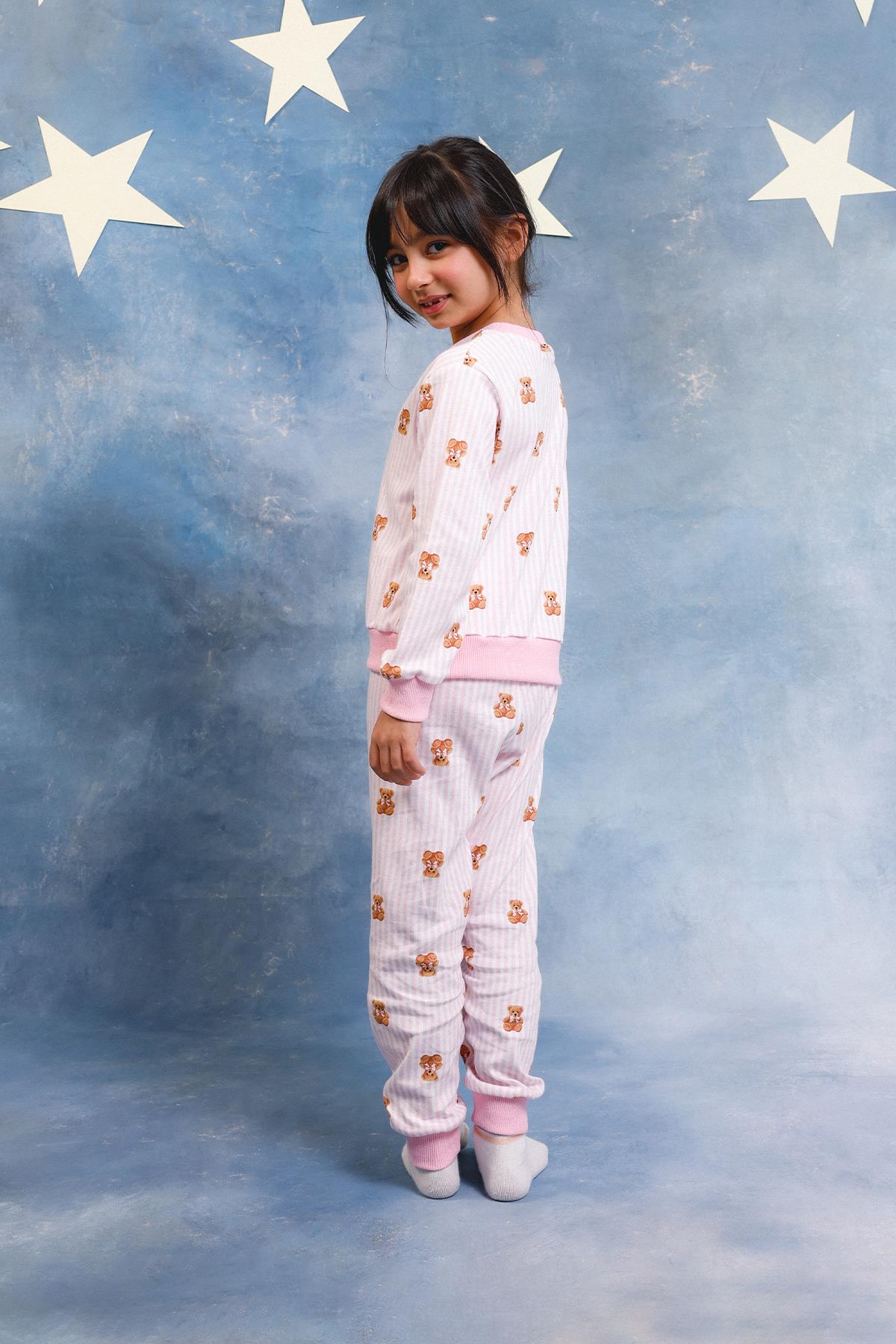 Kız Çocuk %100 Pamuk Pijama Takımı
